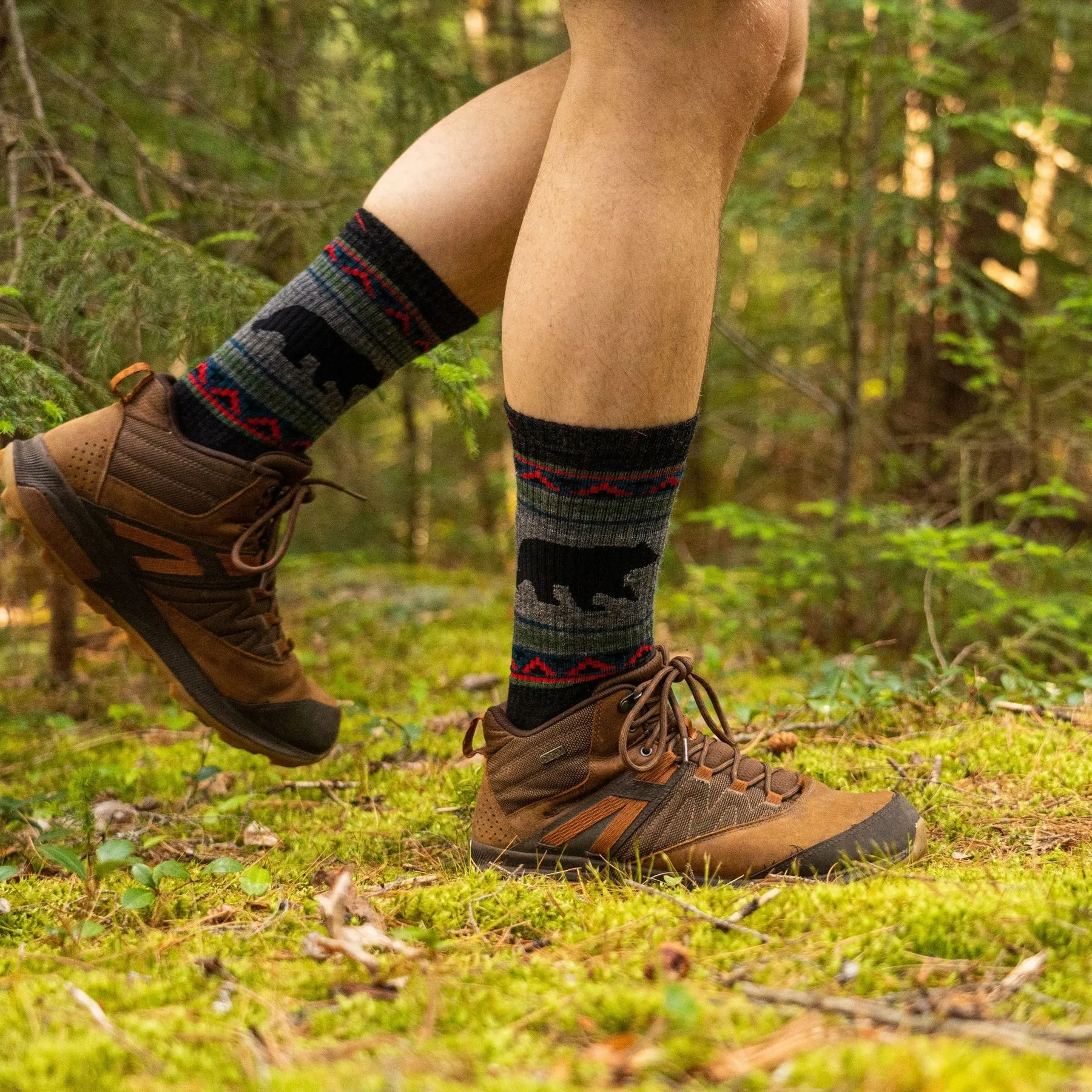 Darn Tough 1980 Men's VanGrizzle Boot Hiking Socks - Charcoal