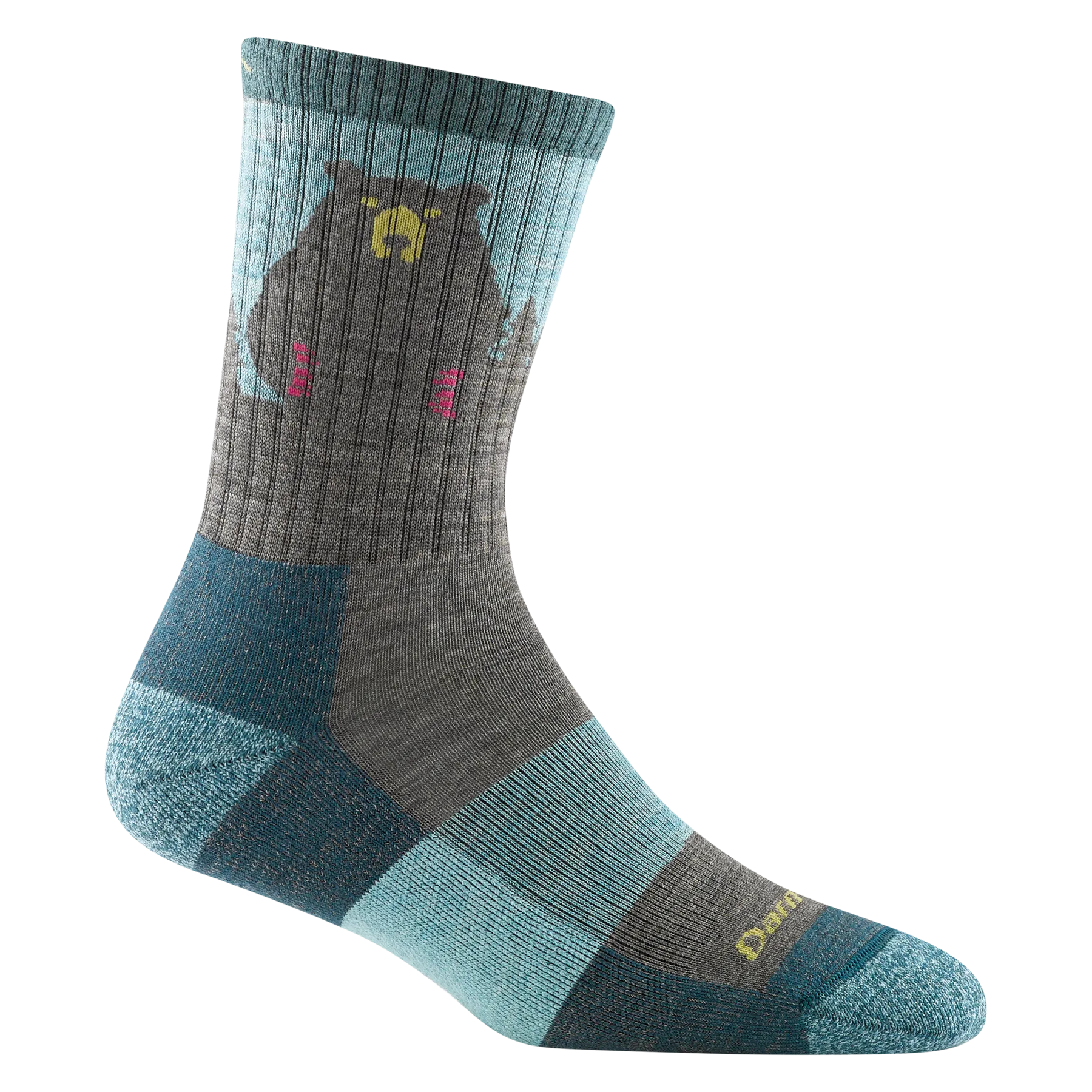 Darn Tough Women's Bear Town Micro Crew Lightweight Hiking Sock 1970 - Aqua