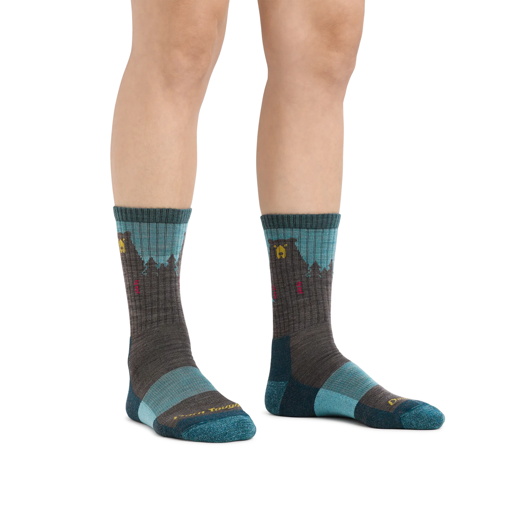 Darn Tough Women's Bear Town Micro Crew Lightweight Hiking Sock 1970 - Aqua