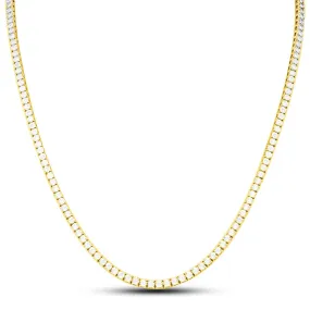 Diamond Tennis Chain 10K Yellow Gold 3MM 3.41cttw Miracle Setting