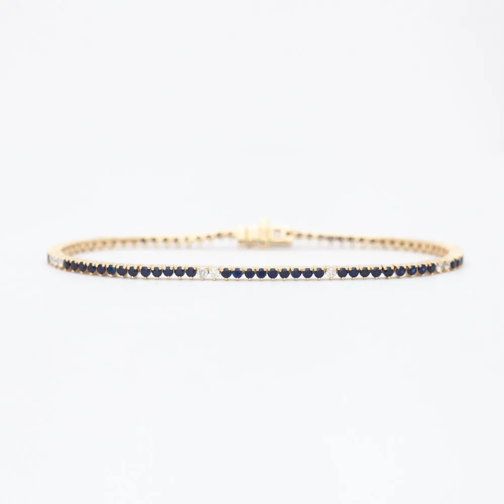 Diana Sapphire and Diamond Tennis Bracelet