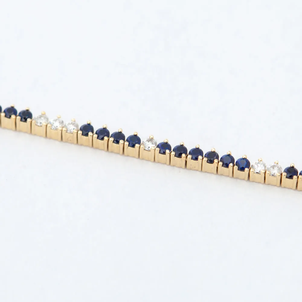 Diana Sapphire and Diamond Tennis Bracelet