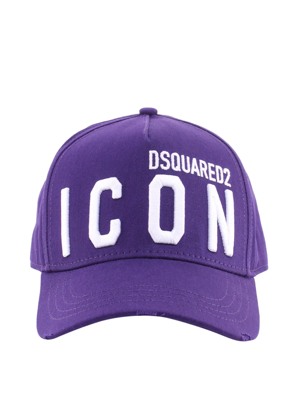 Dsquared2 Logo Embroidered Distressed Baseball Cap