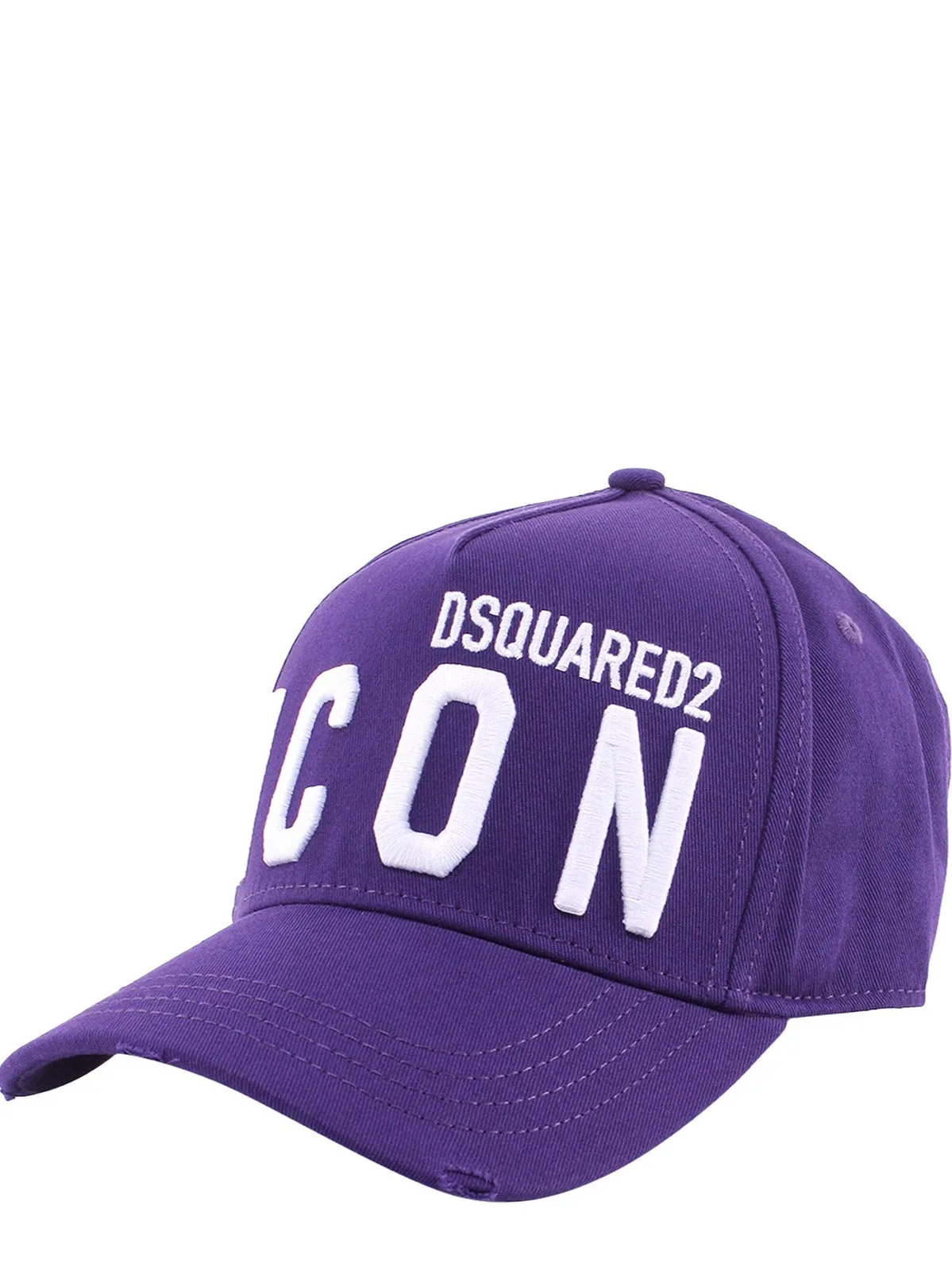 Dsquared2 Logo Embroidered Distressed Baseball Cap