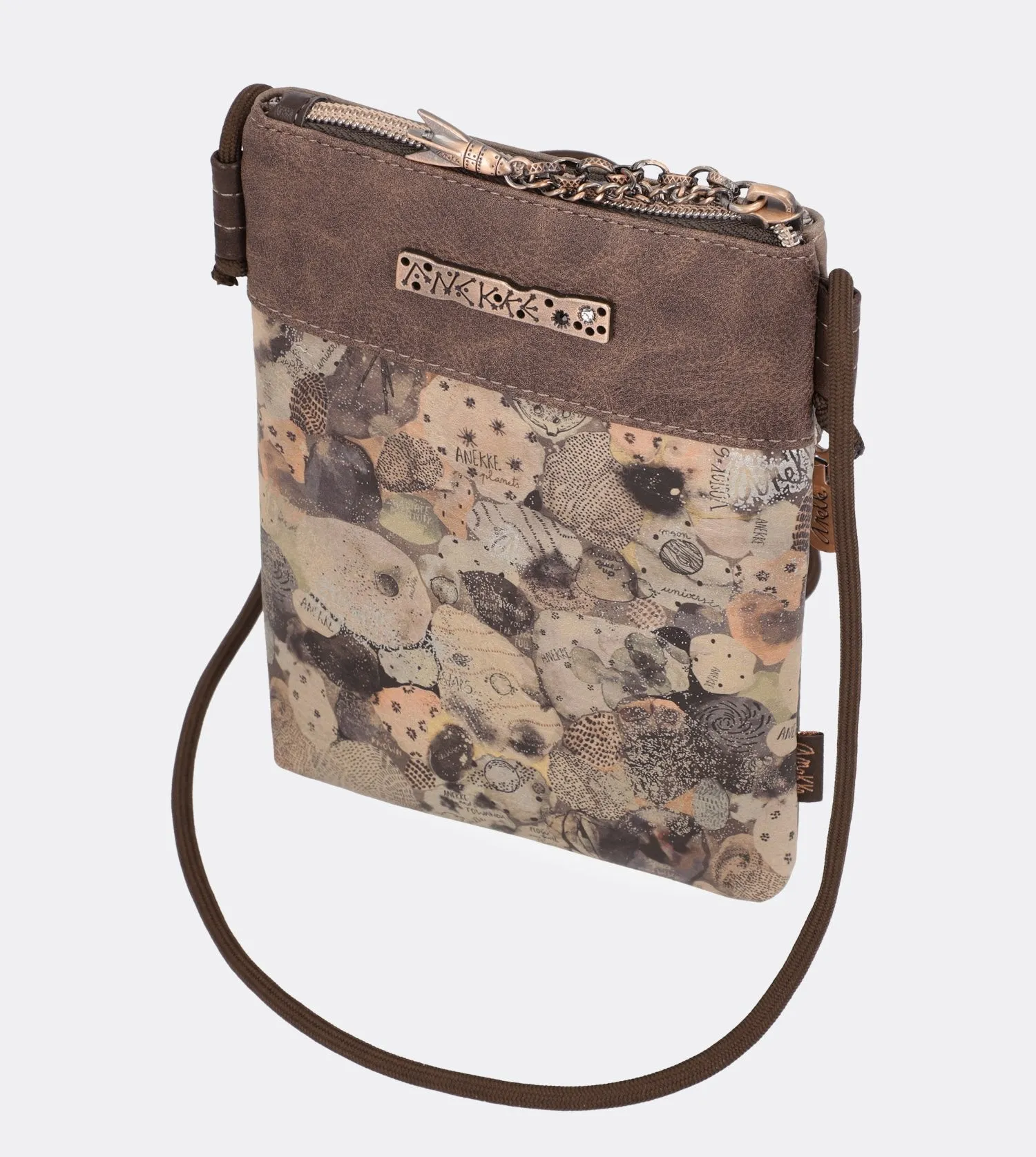 Elegant mini universe crossbody bag with a printed design