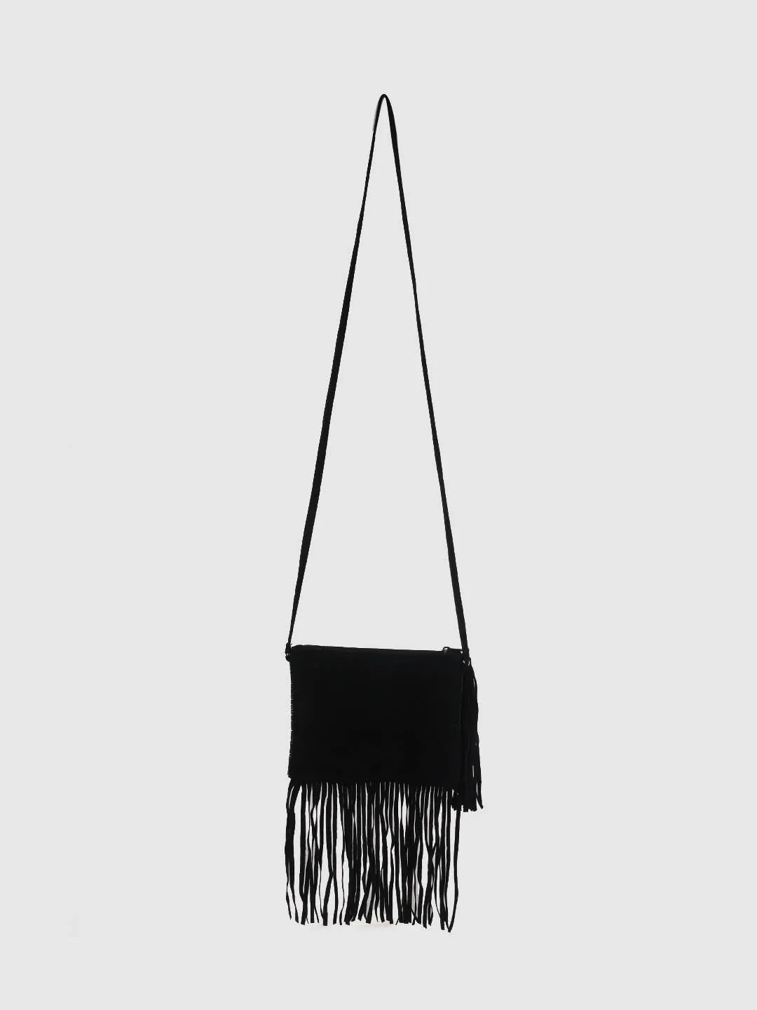 Embellished Clutch with Fringes