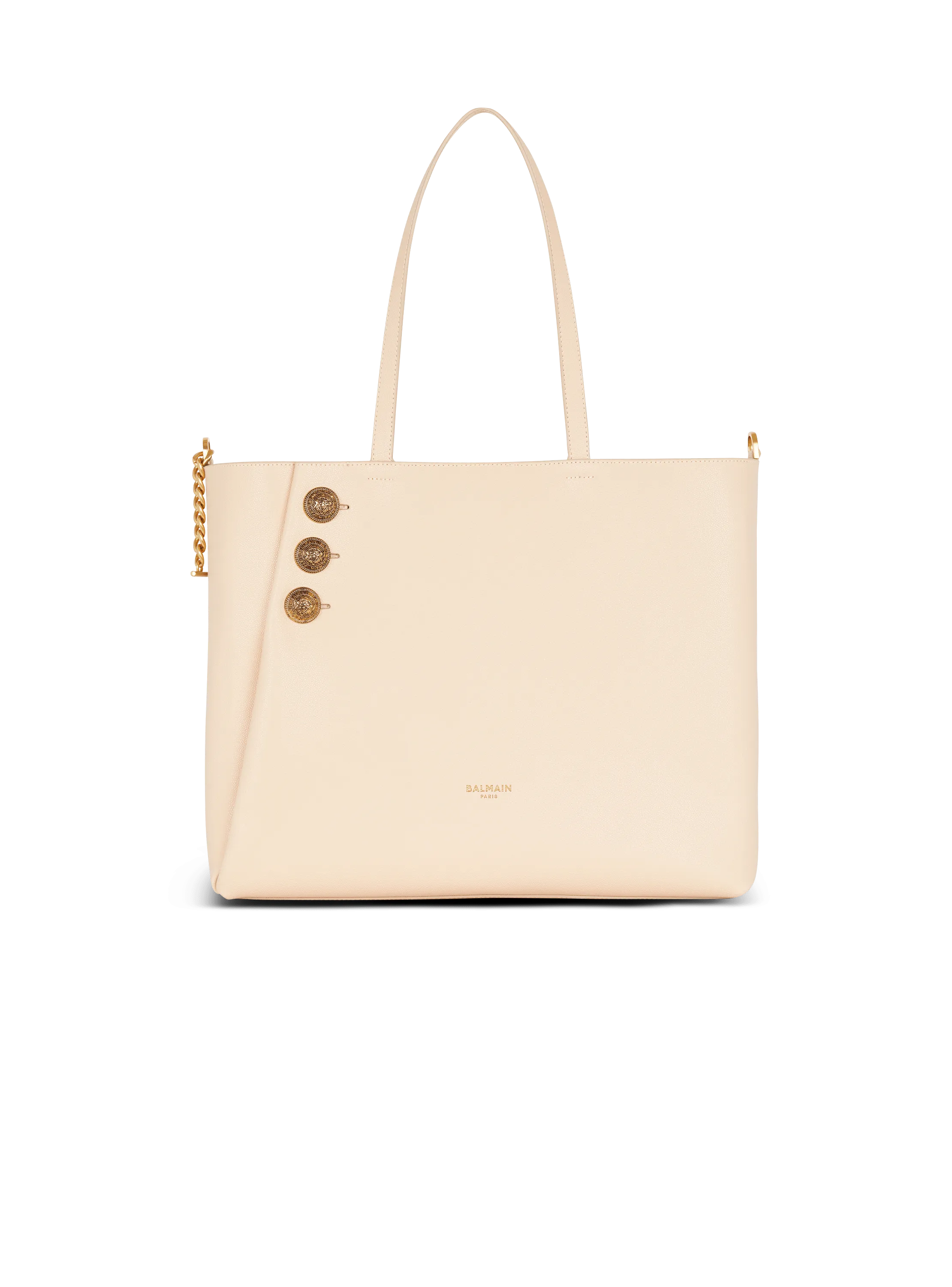 Emblème grained leather tote bag