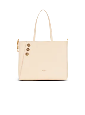 Emblème grained leather tote bag