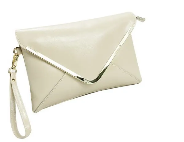 Enveloppe Clutch Purse for Women with Gold Metal Lining