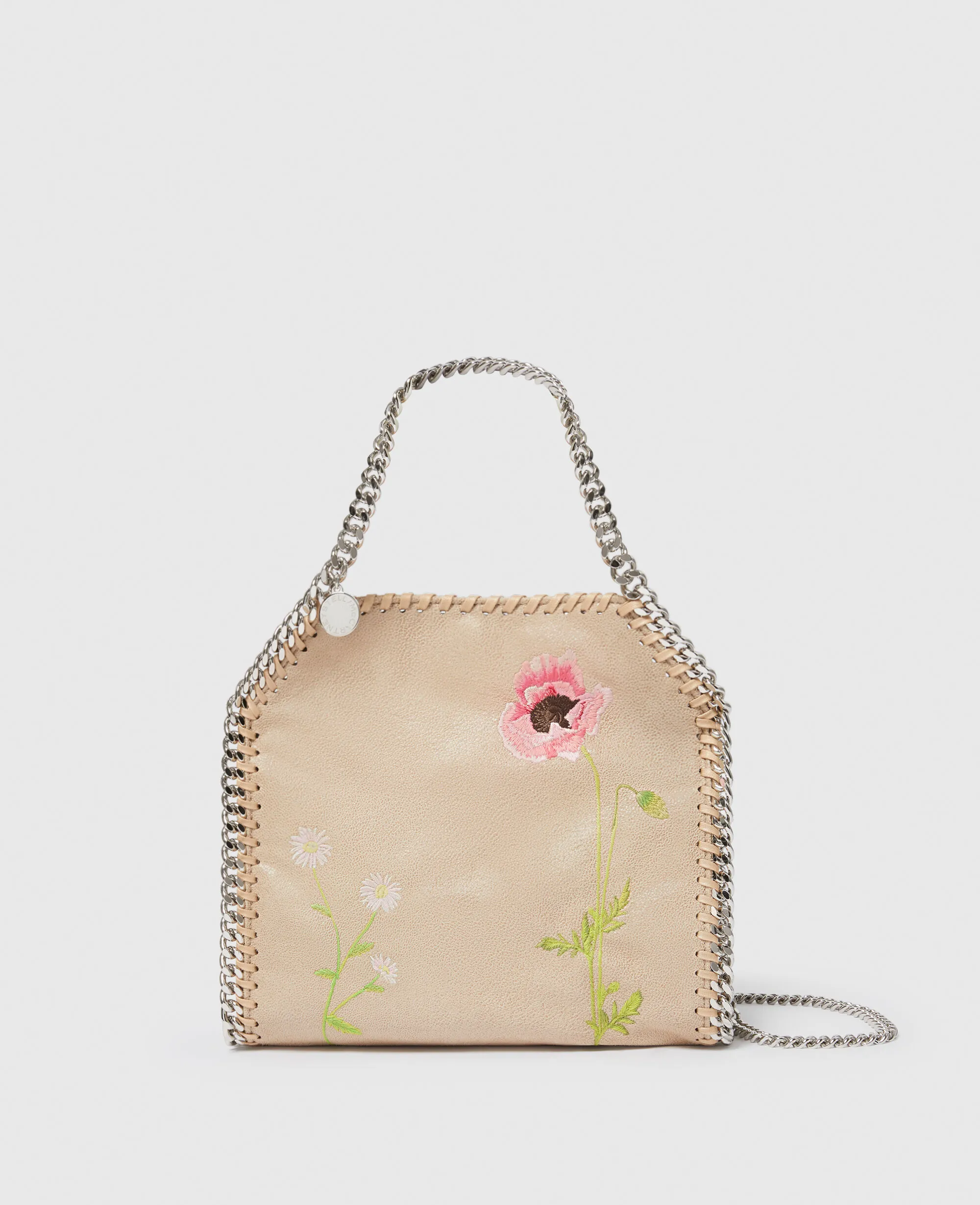 Falabella Floral Embroidered Mini Tote