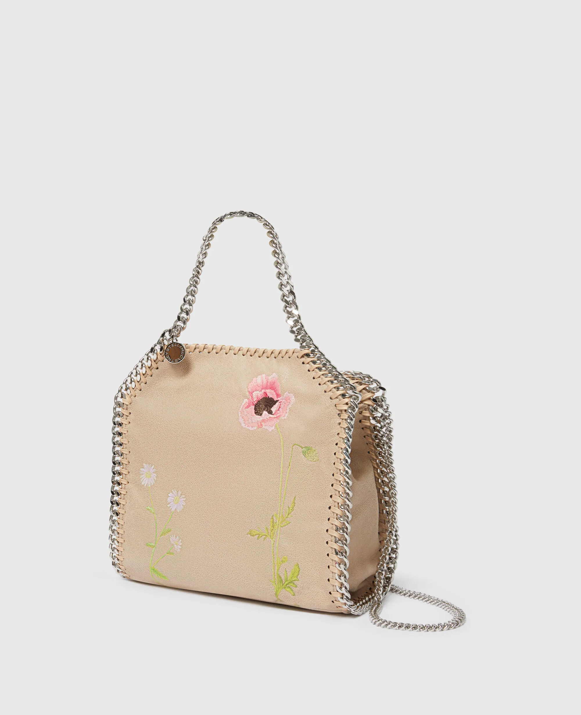 Falabella Floral Embroidered Mini Tote