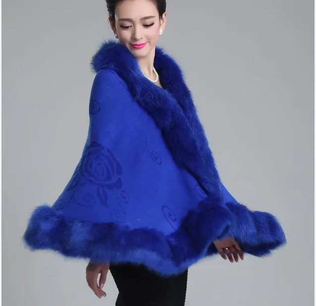 Faux Fur Poncho