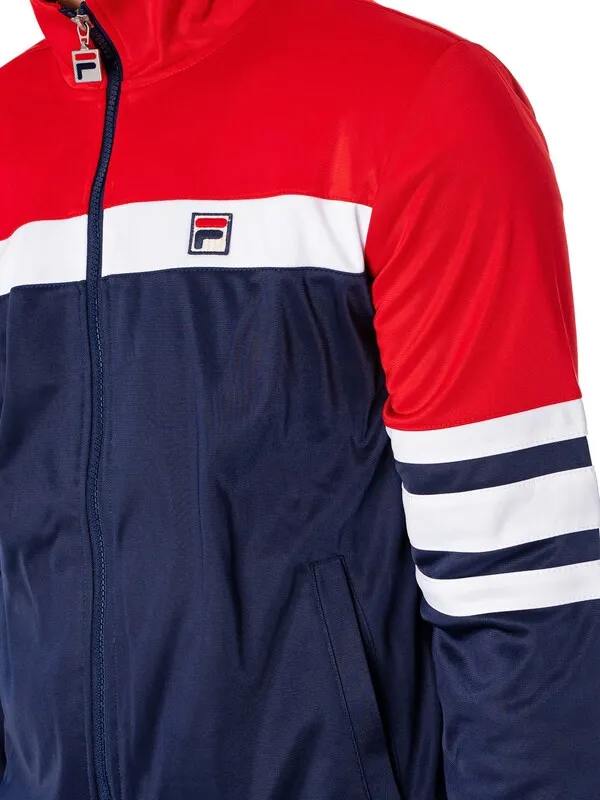 Fila Courto MK2 Track Jacket - Peacoat/Chinese Red/White