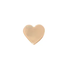 Flat Heart Threaded End in Gold