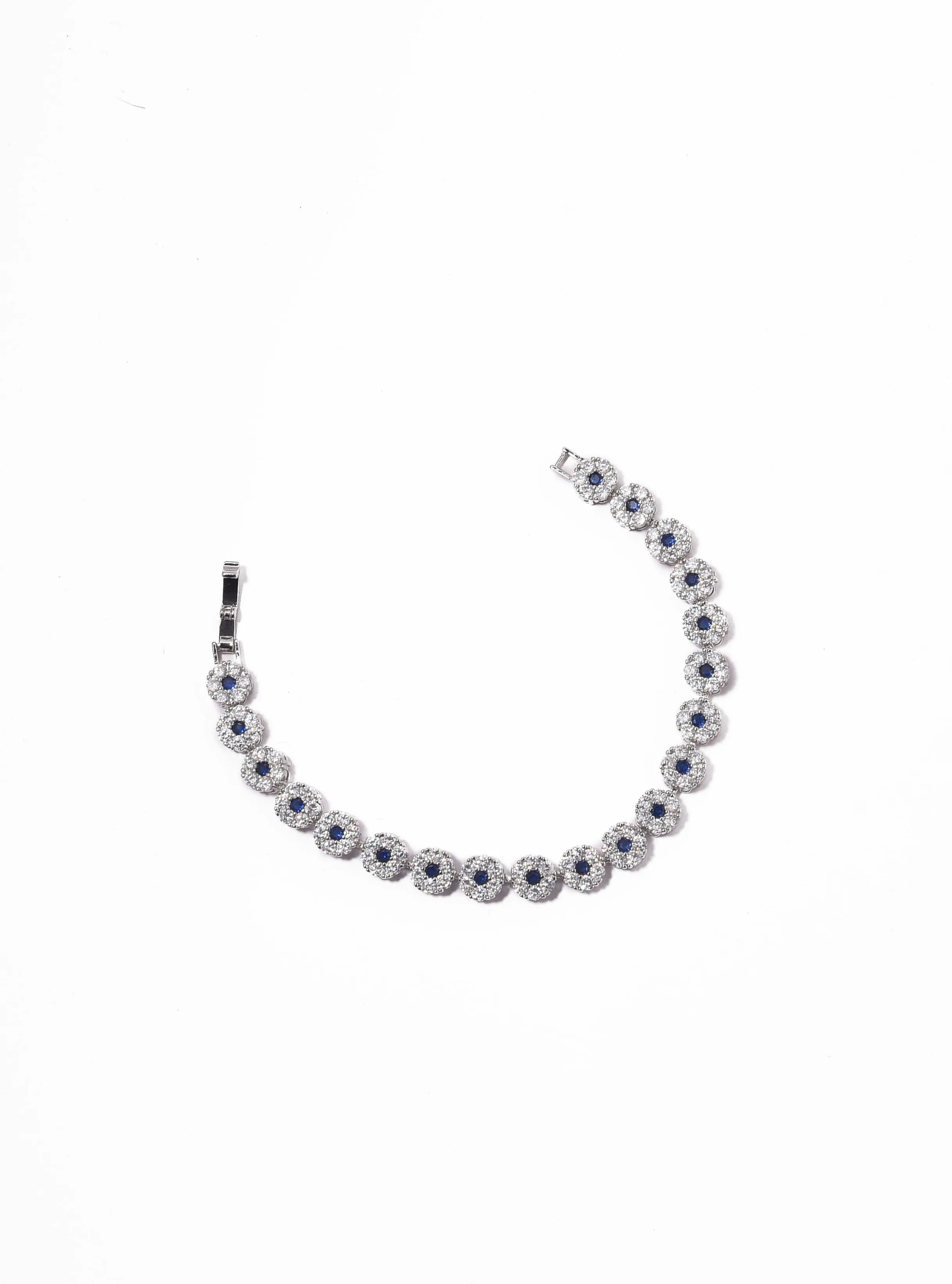 Floral Zirconia Tennis Bracelet