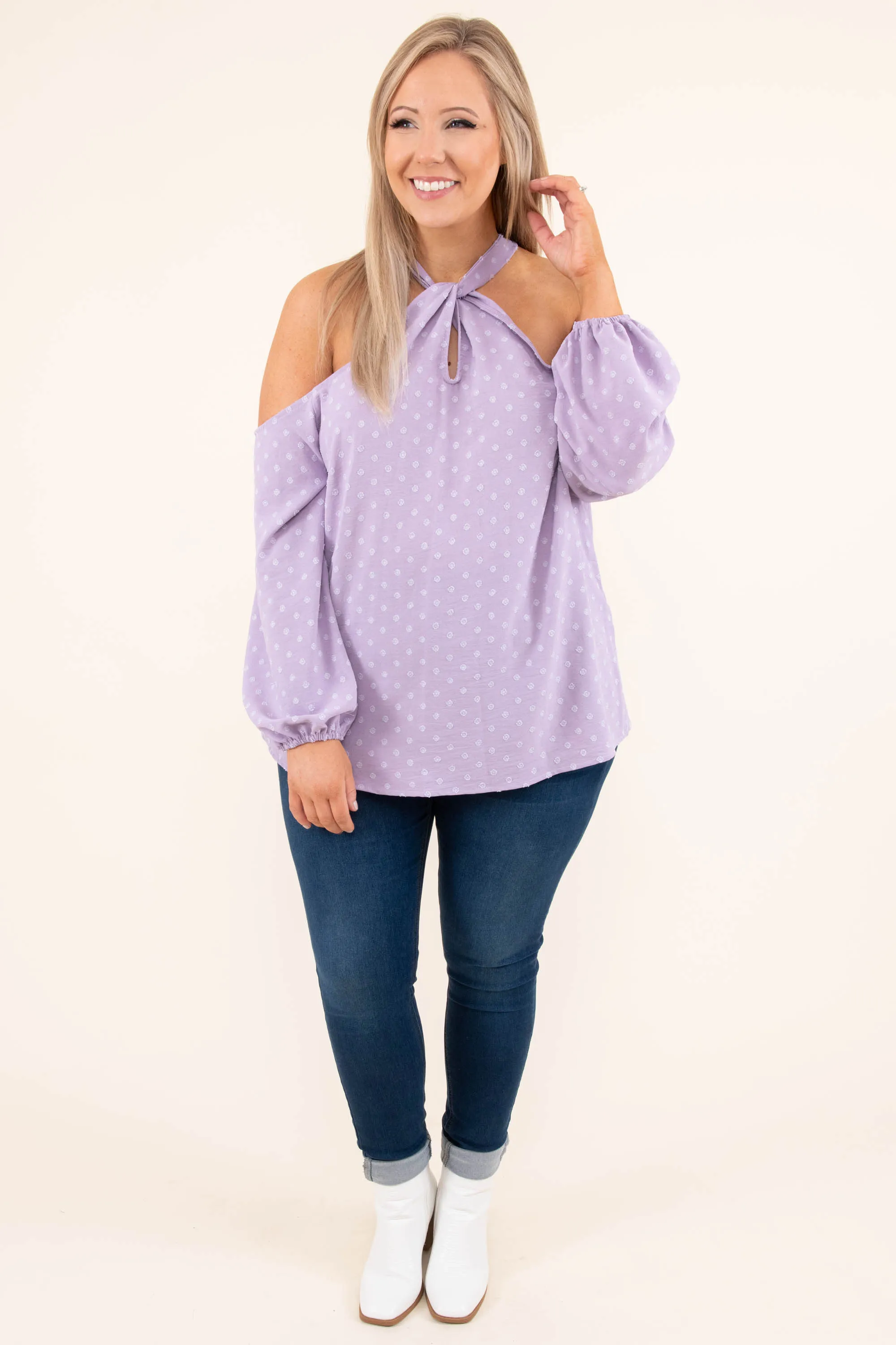 Fun In The City Blouse, Lilac