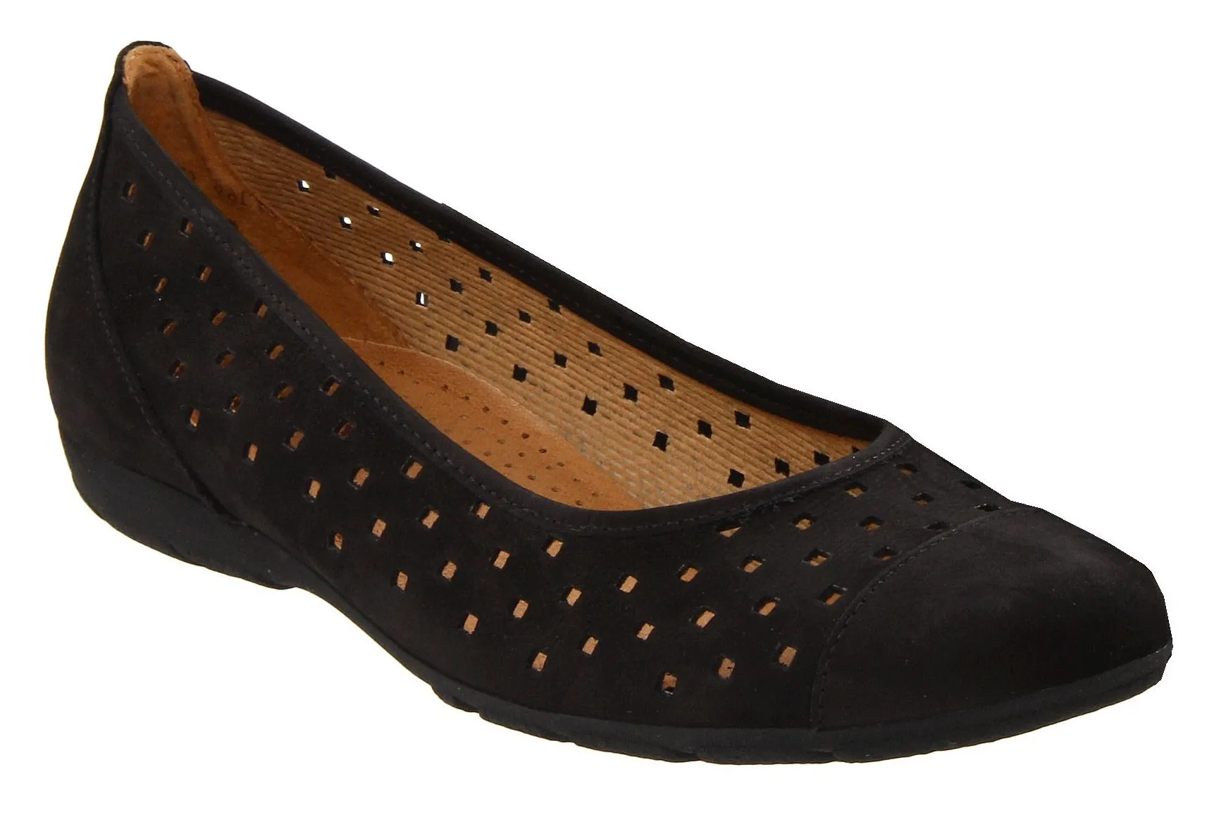 Gabor 24.169 Ballet Flat Black Nubuck