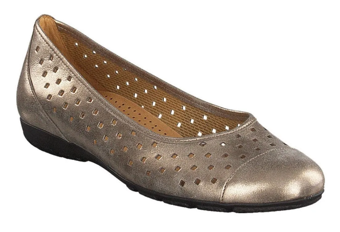 Gabor 24.169 Ballet Flat Metallic Gold