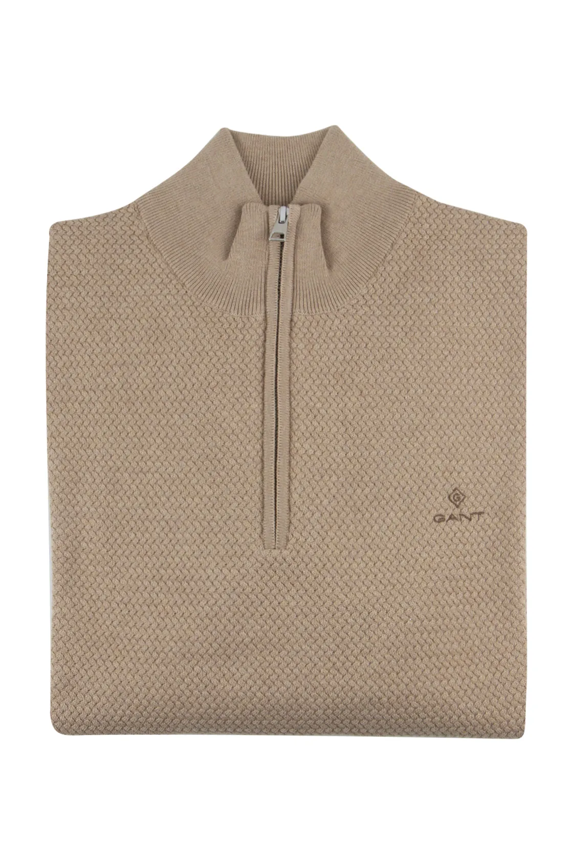 Gant D1. Basket Half Zip Pullover Khaki