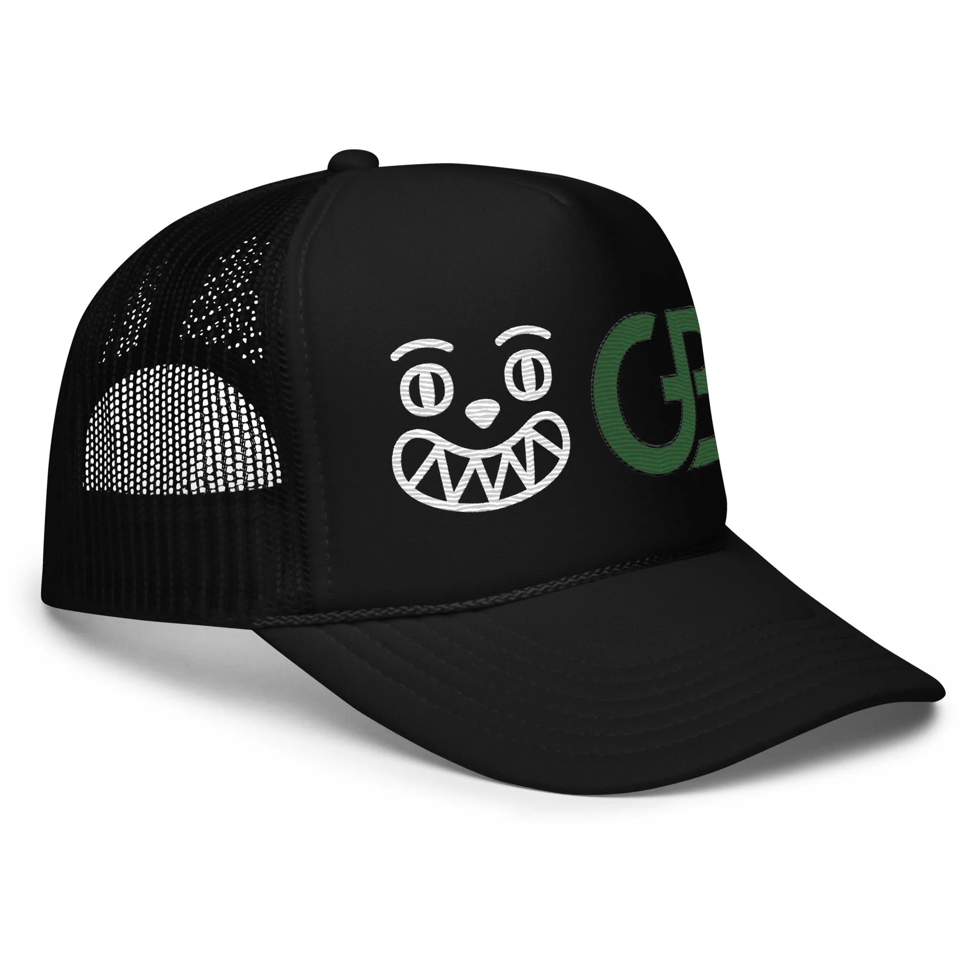 Gerald Black Foam Trucker Hat GRN