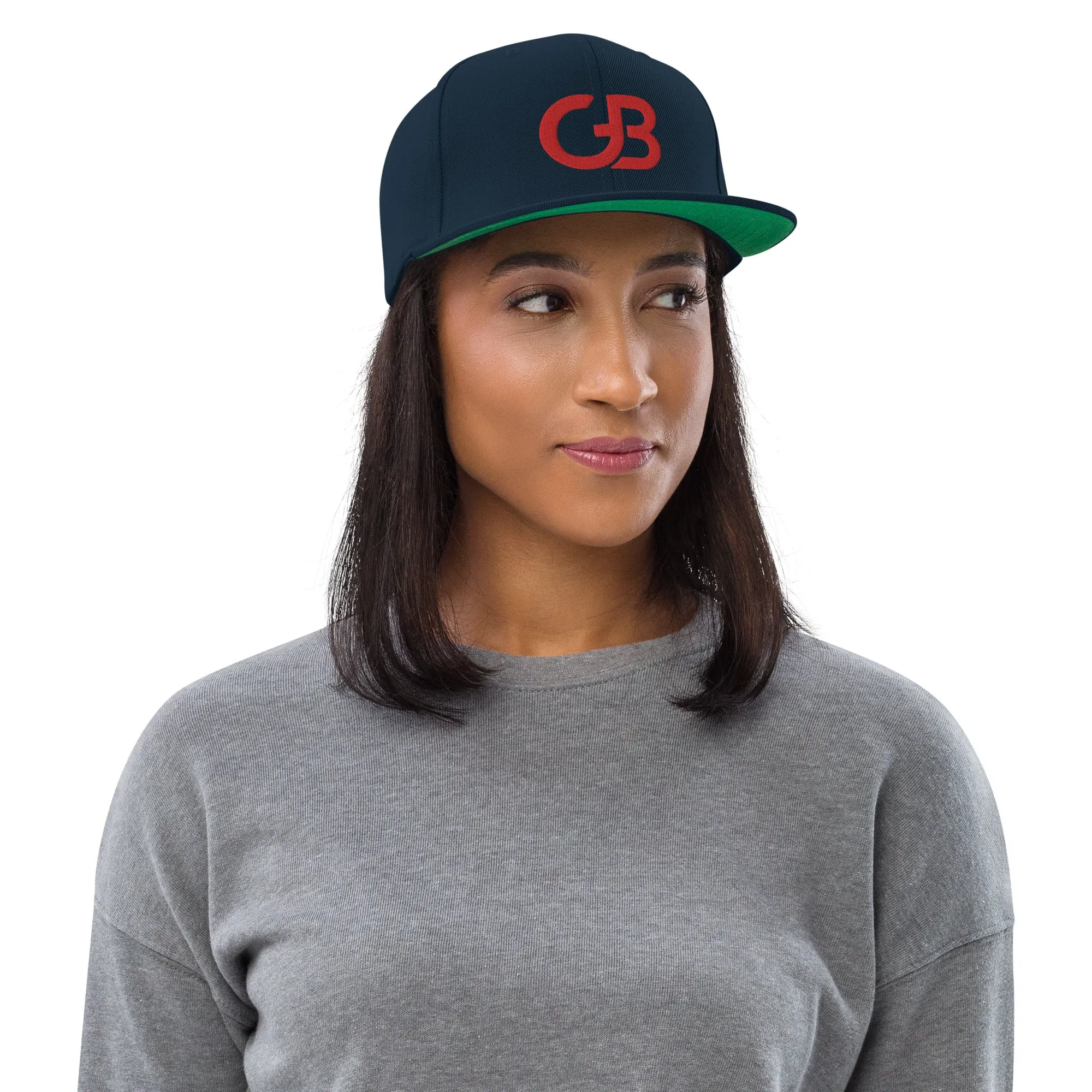 Gerald Black Unisex Snapback GB Logo Halo Flat Brim Hat RD