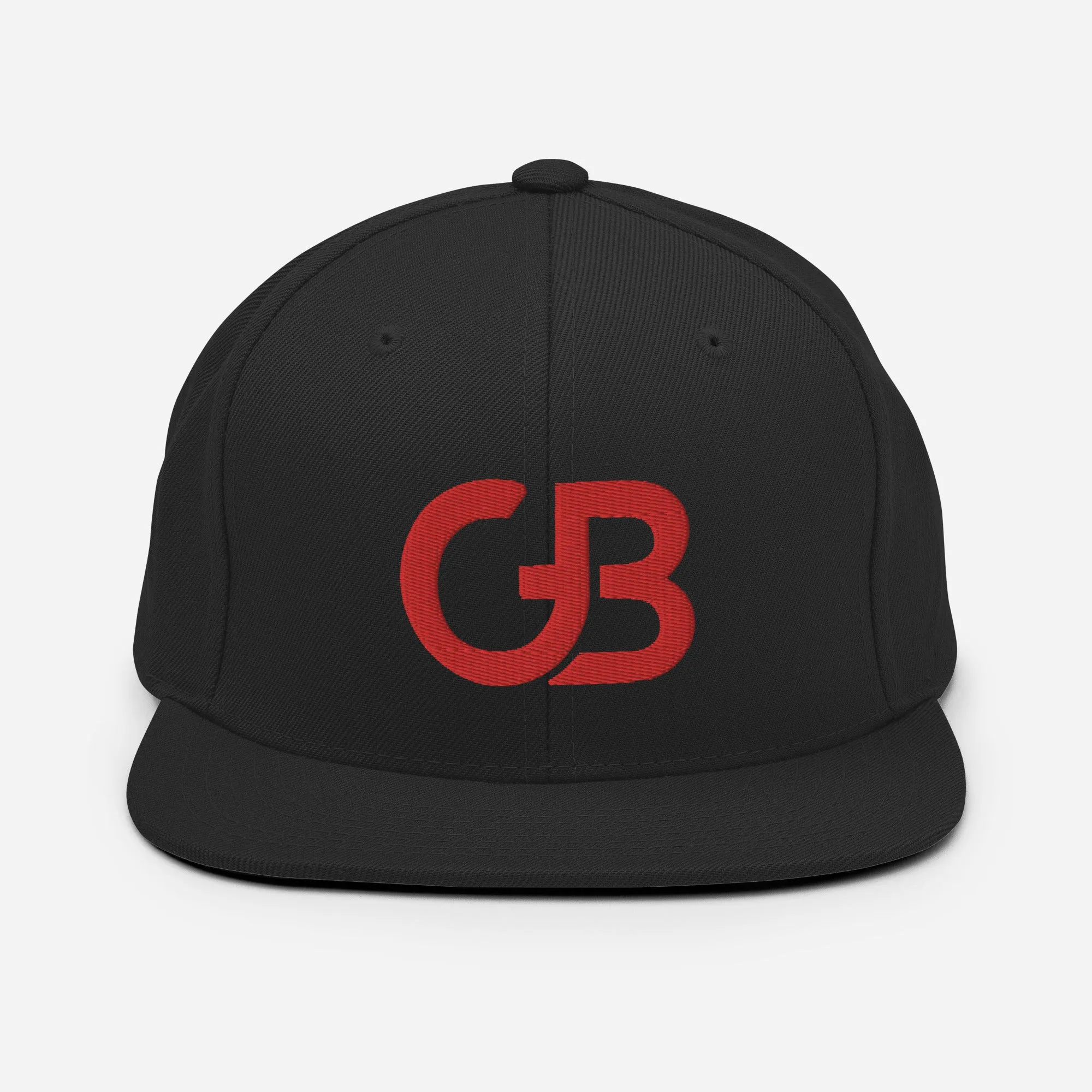 Gerald Black Unisex Snapback GB Logo Halo Flat Brim Hat RD