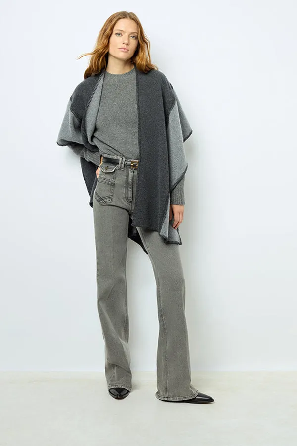 Gerard Darel DAMIANE TWO TONE PONCHO