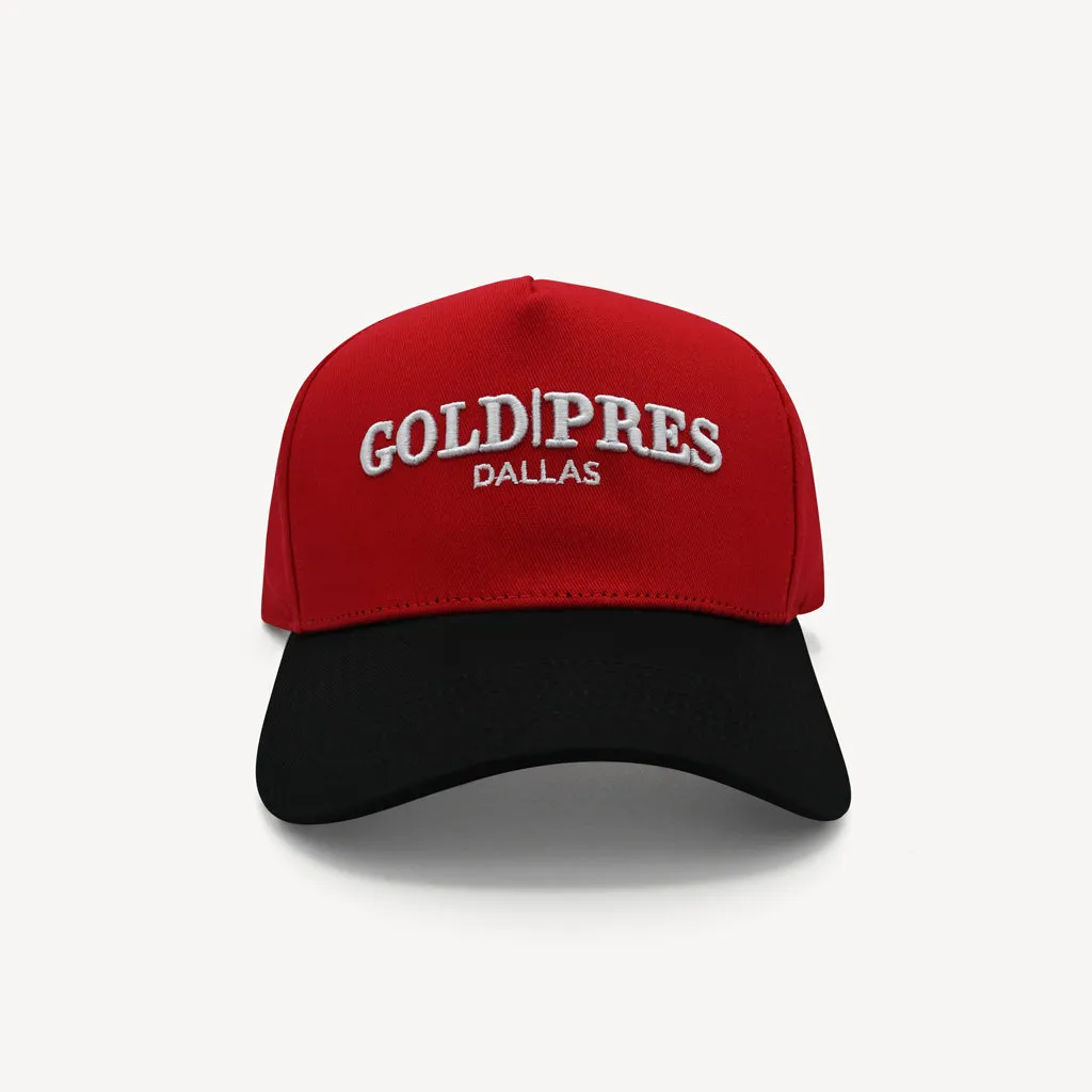 Gold Pres Dallas Classic Snapback Red/Black