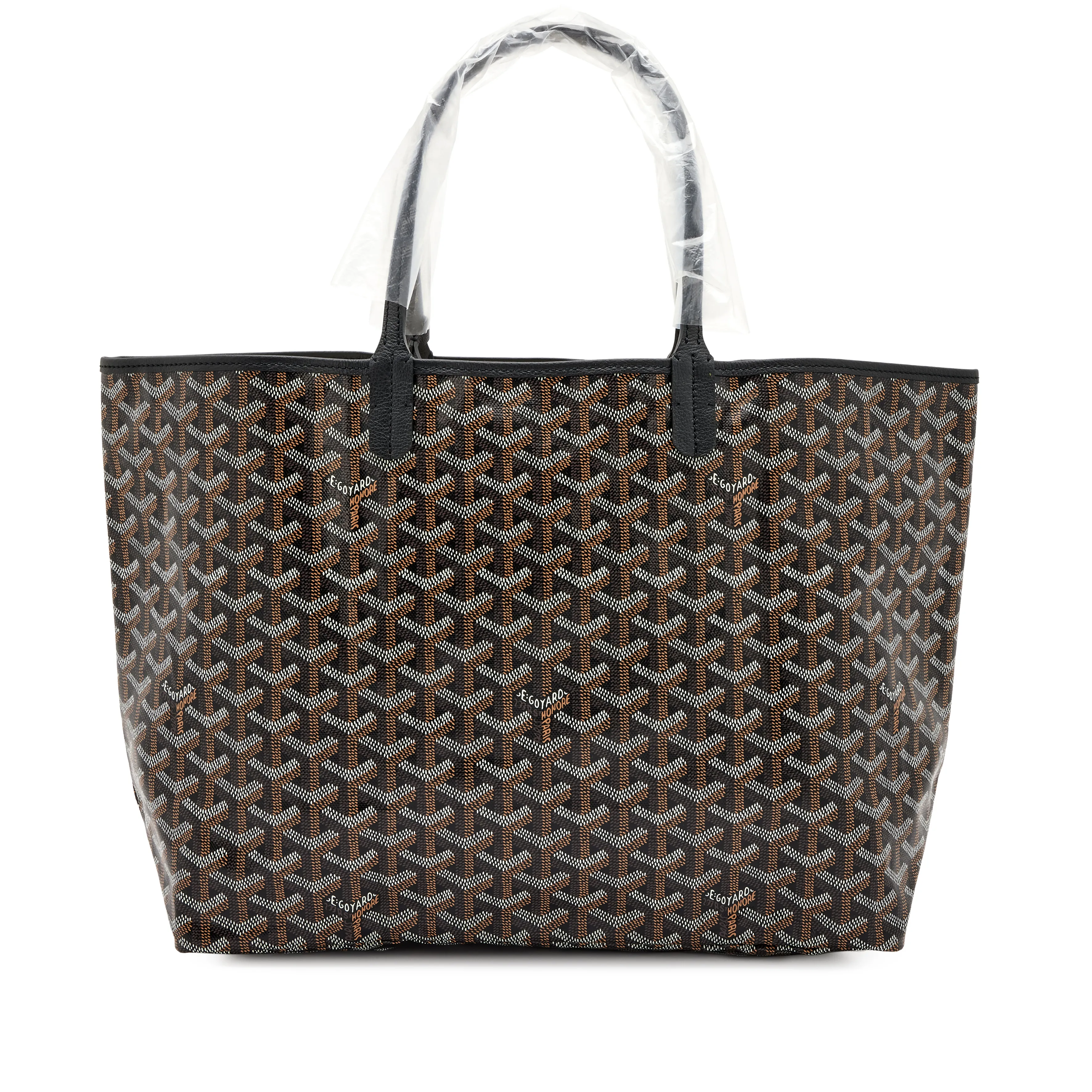 Goyard Black Goyardine Chevroches Calf Saint Louis PM Tote, 2023