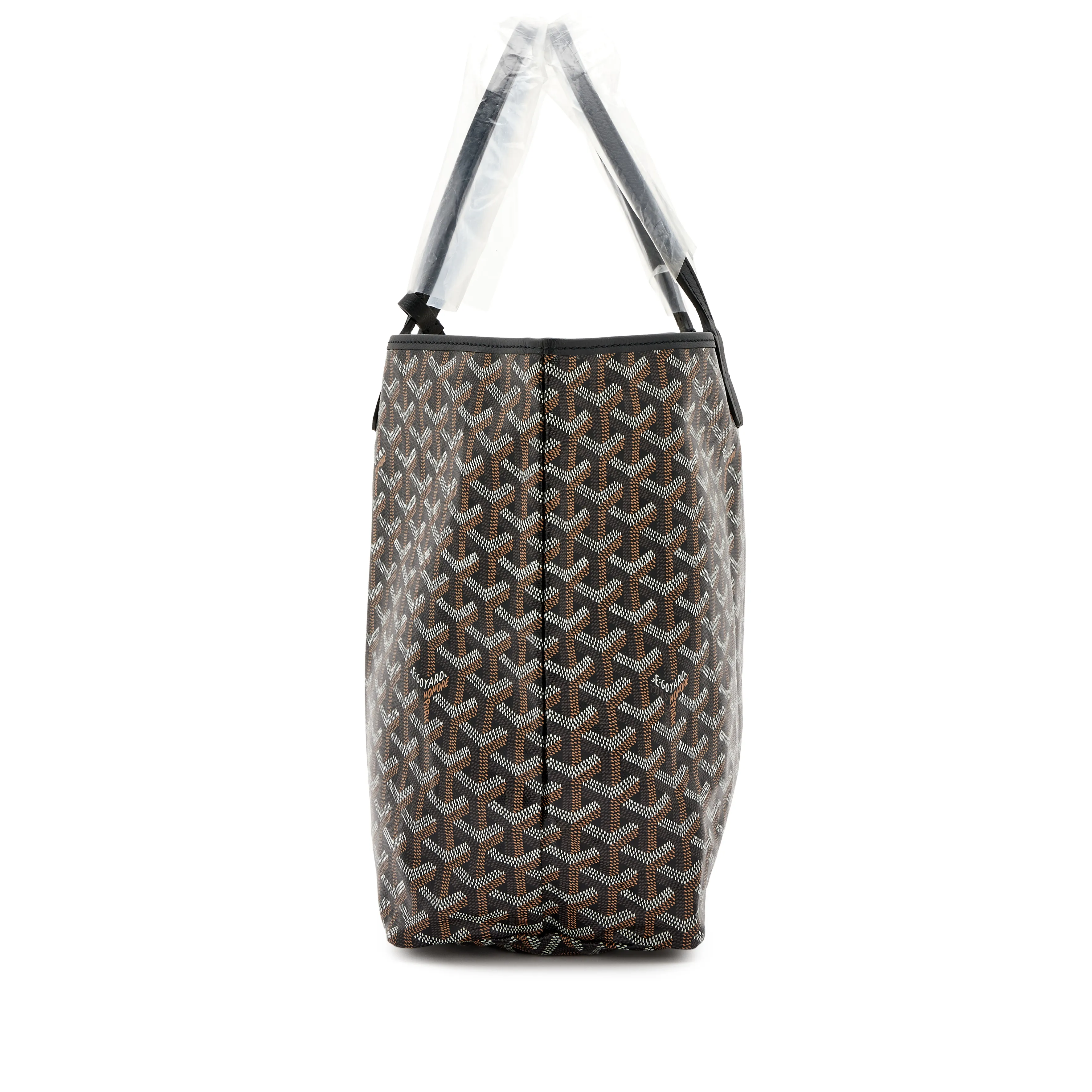 Goyard Black Goyardine Chevroches Calf Saint Louis PM Tote, 2023