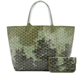 Goyard Canopee Green Goyardine Canvas and Chevroches Calfskin Saint Louis GM Tote, 2023