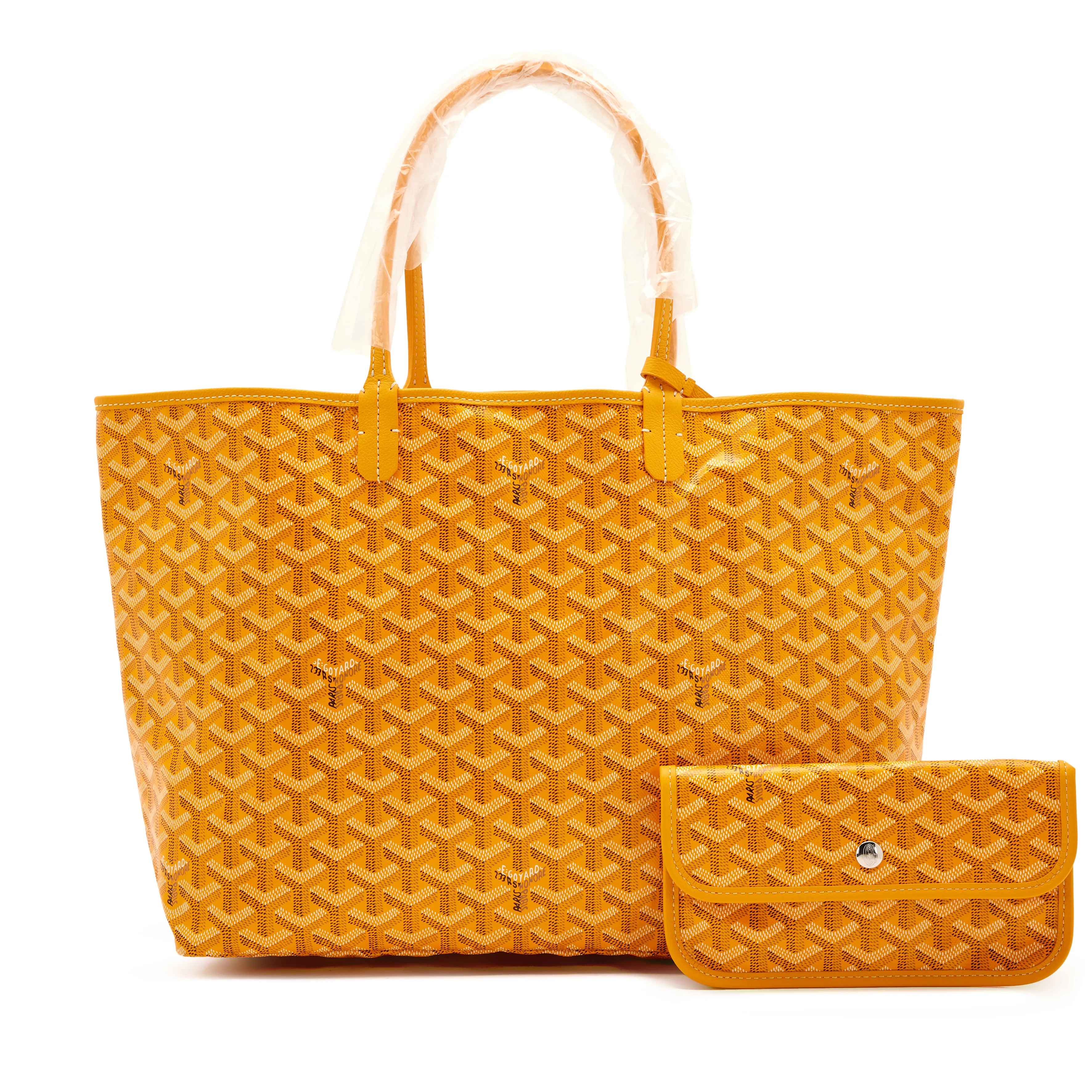 Goyard Yellow Goyardine Canvas & Chevroches Calfskin Saint Louis PM Tote, 2023