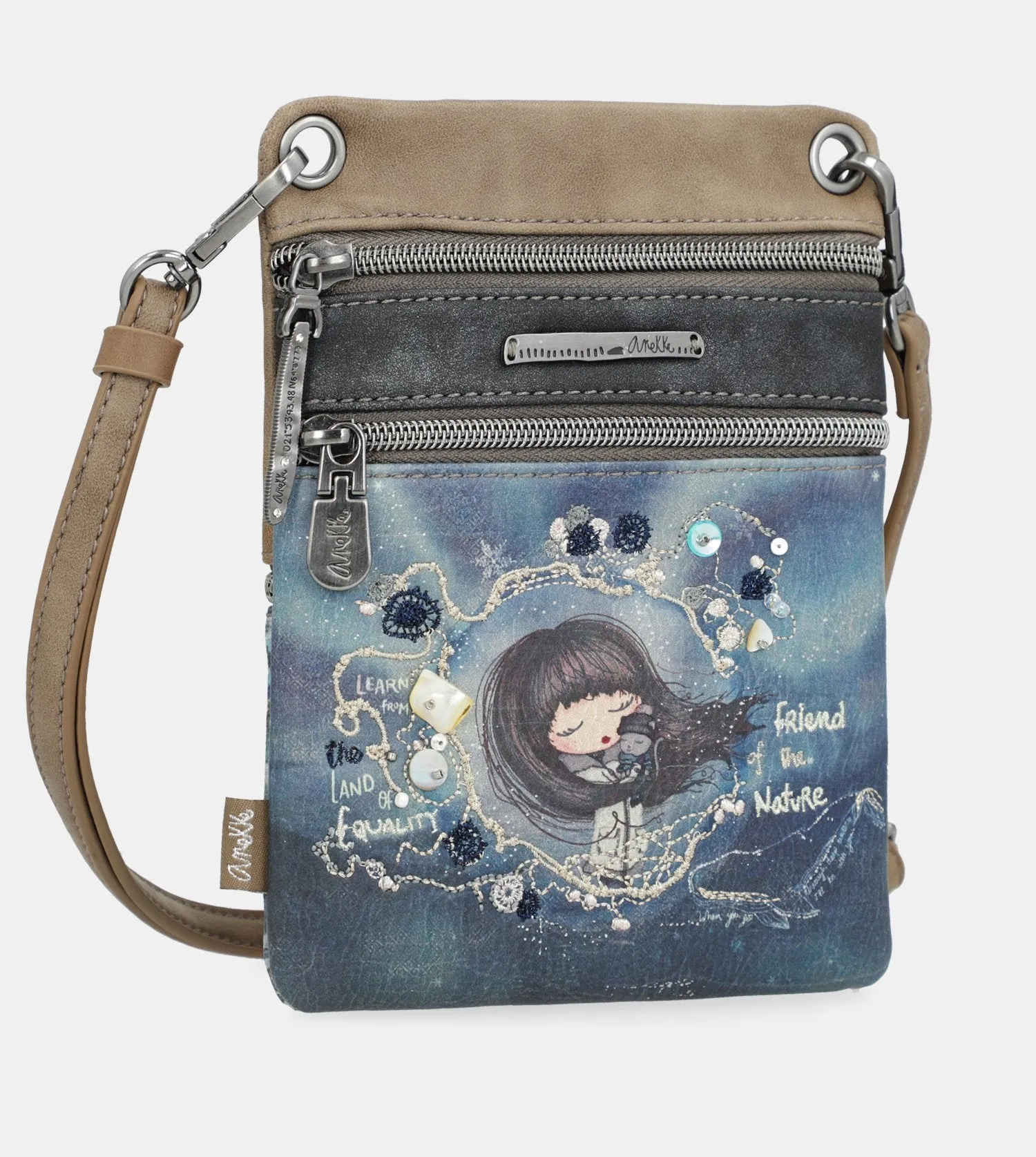 Iceland mini double compartment crossbody bag