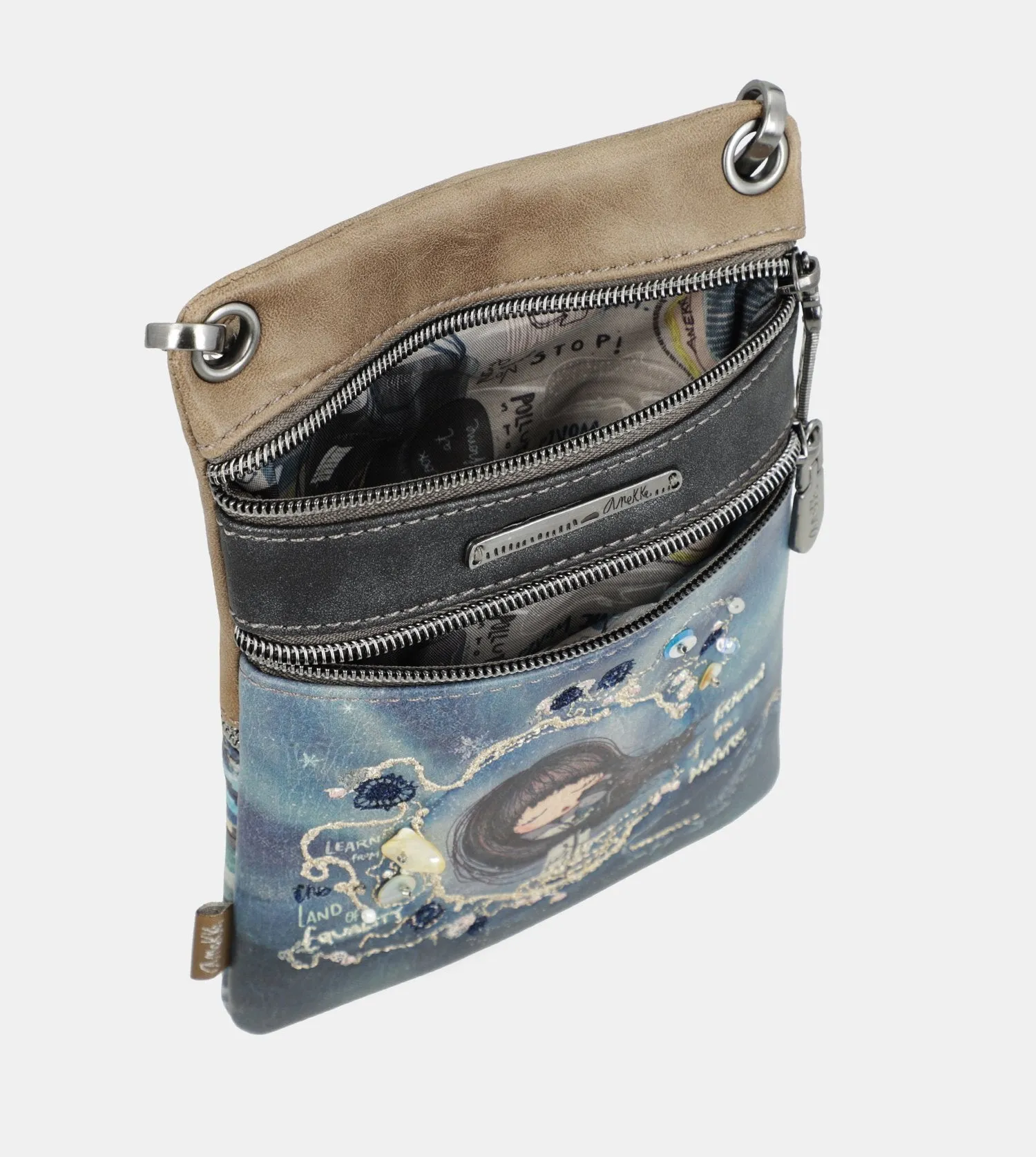 Iceland mini double compartment crossbody bag