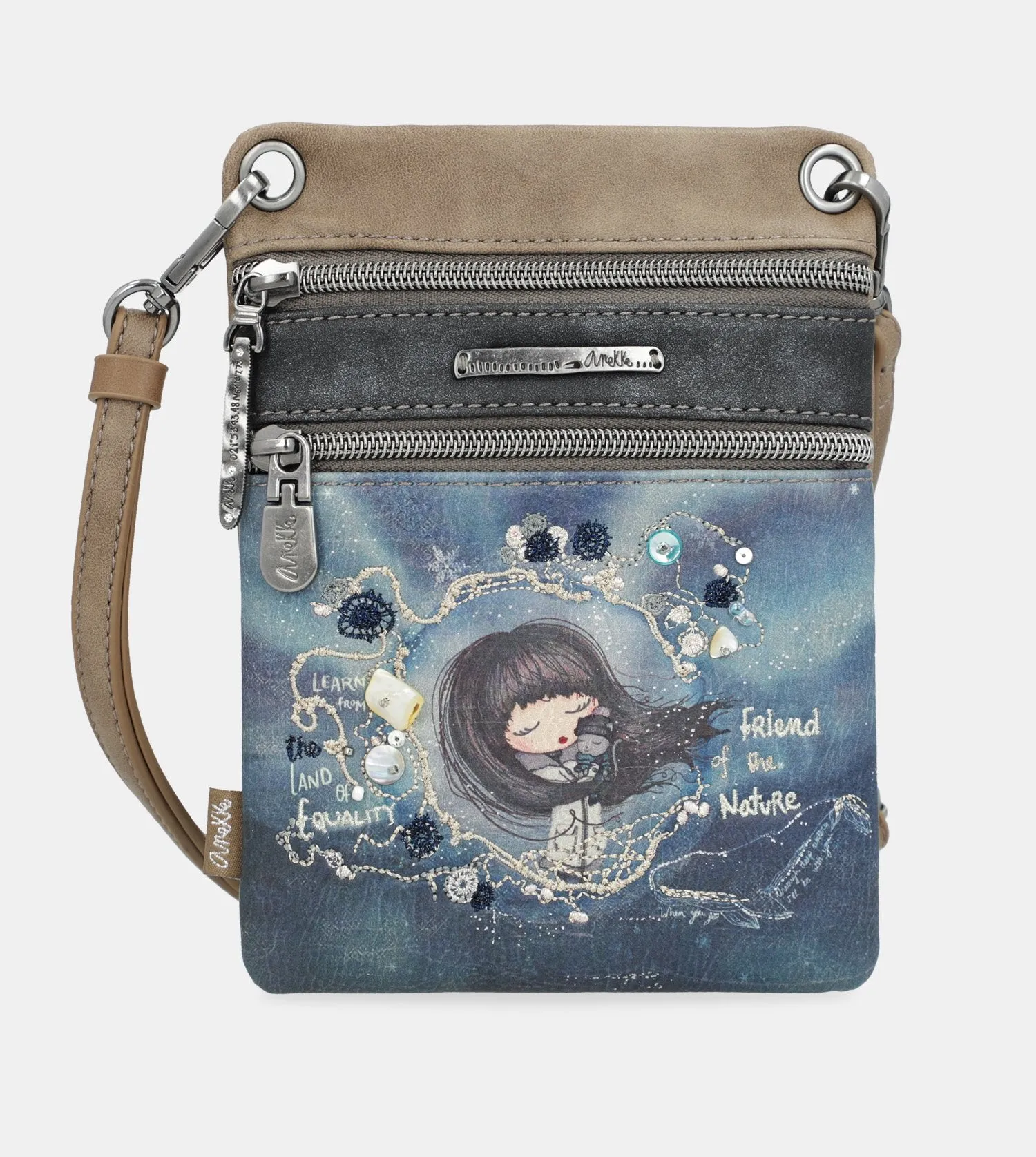 Iceland mini double compartment crossbody bag