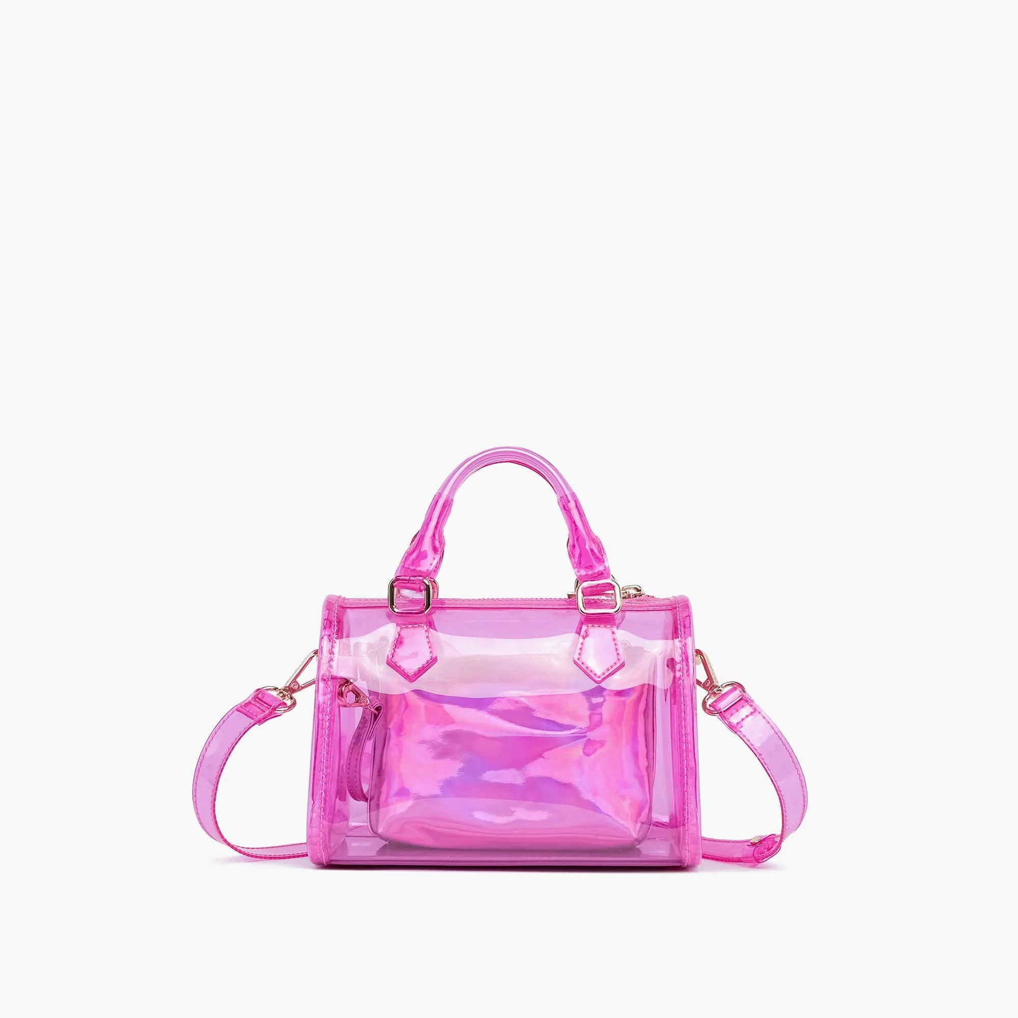 Instant Shipping! Crystal Mini Hologram Crossbody: Pink