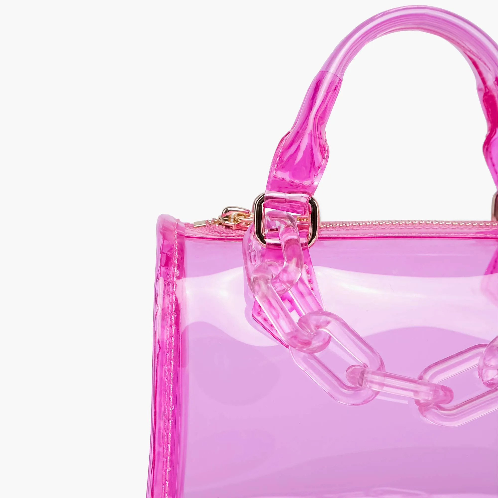 Instant Shipping! Crystal Mini Hologram Crossbody: Pink