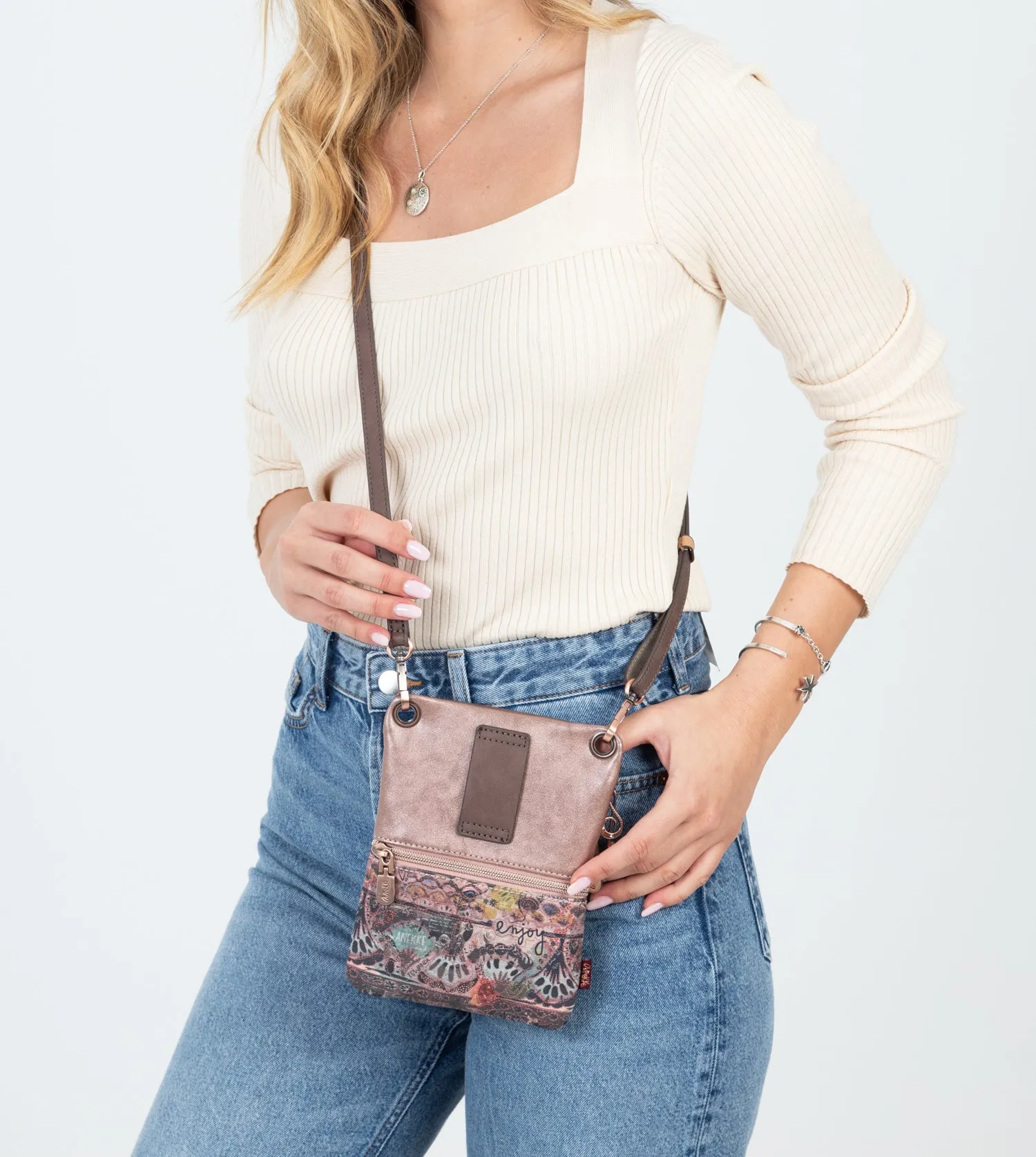 Ixchel Mini crossbody bag with double zip