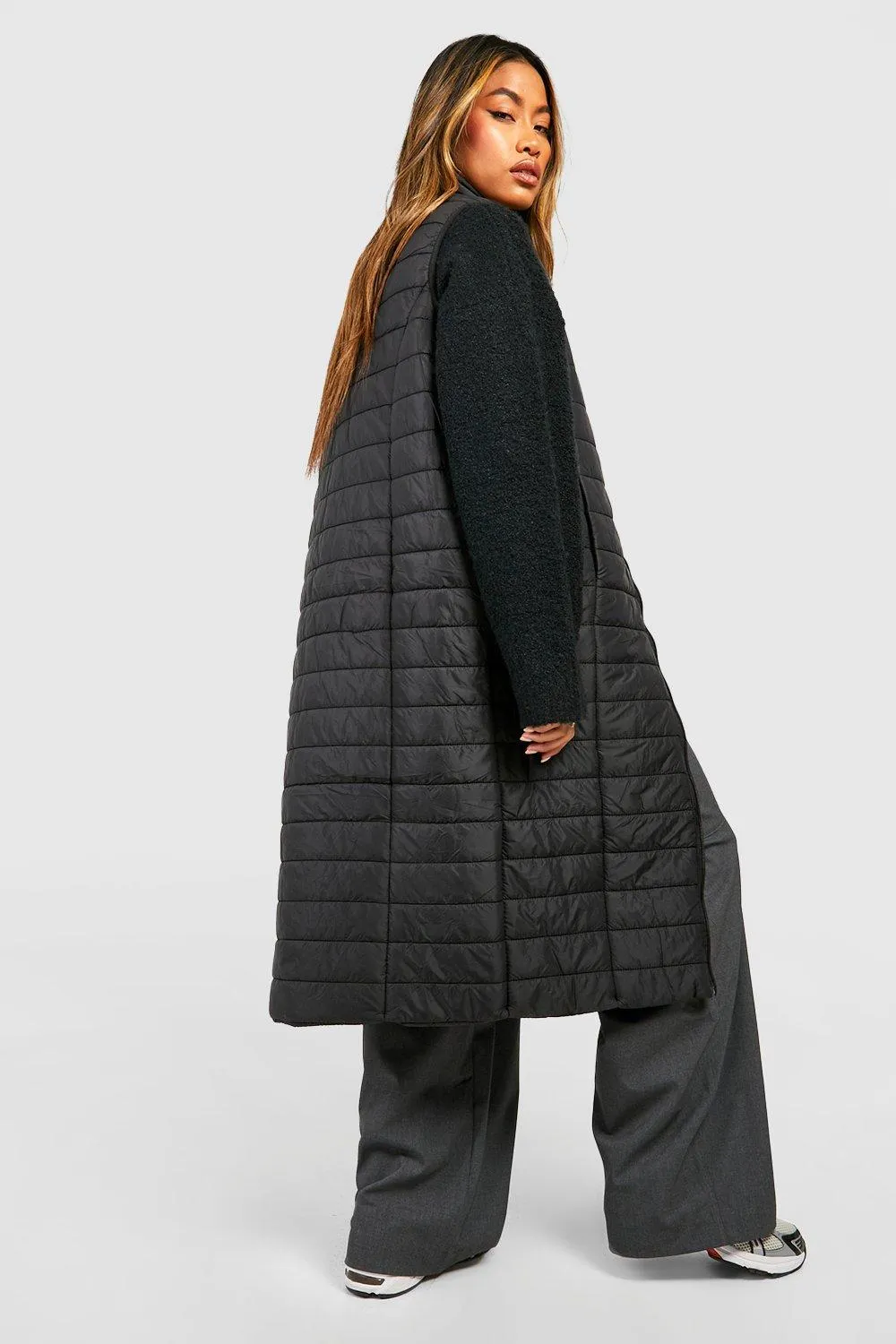 Jackets & Coats | Maxi Funnel Neck Gilet | boohoo