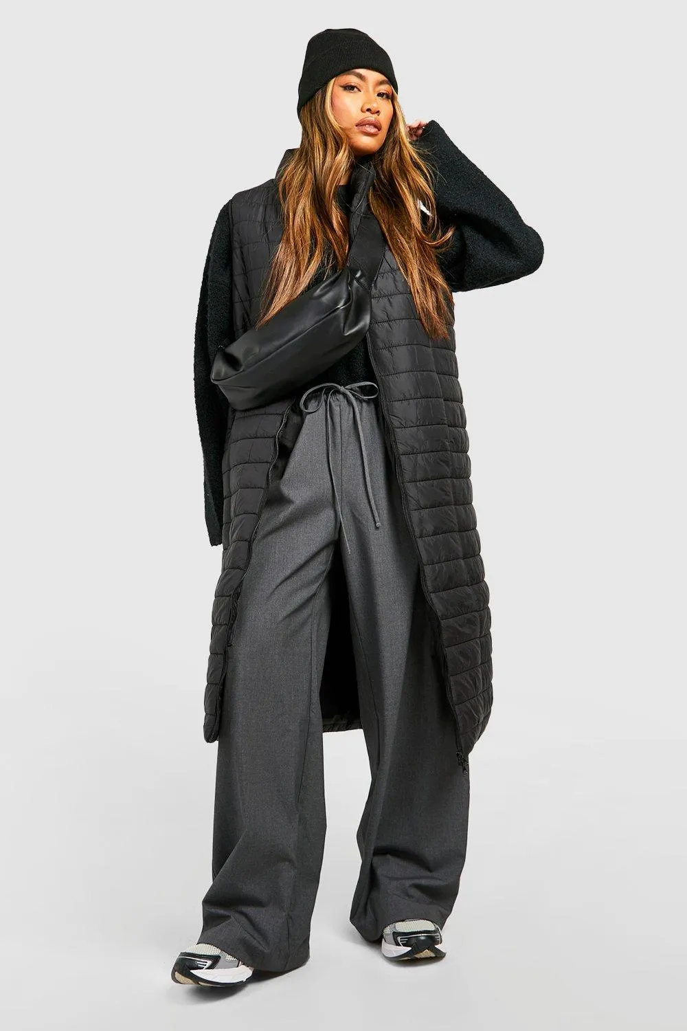 Jackets & Coats | Maxi Funnel Neck Gilet | boohoo