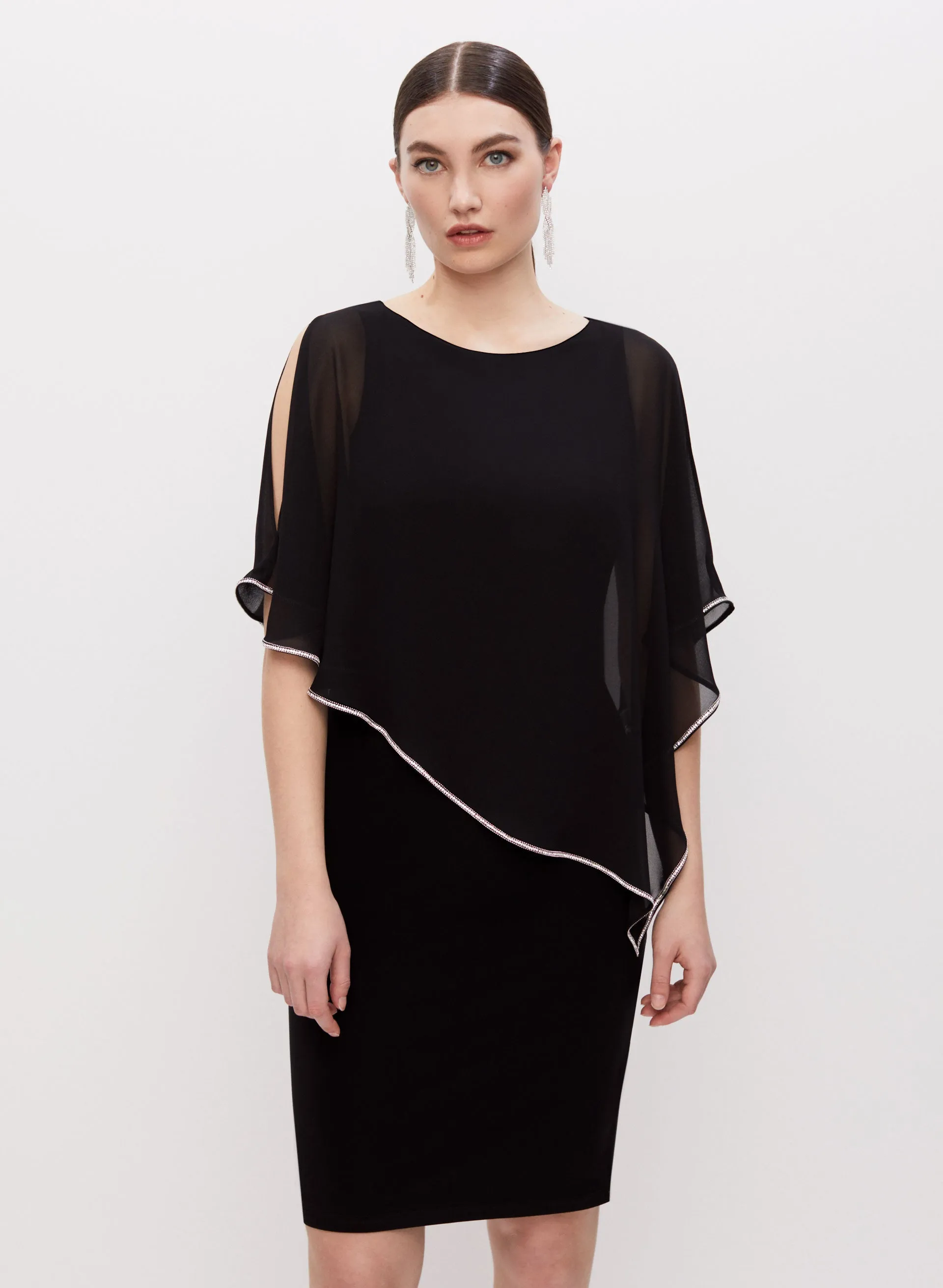 Joseph Ribkoff - Asymmetric Poncho Dress