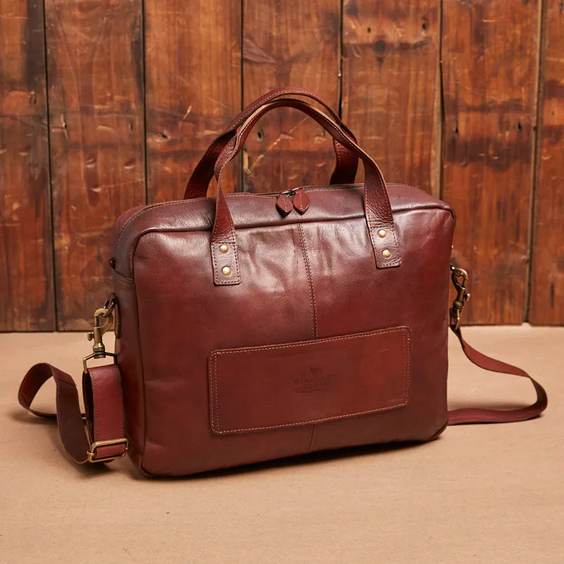 Kingsley Heath Double Zip Messenger Bag Tan