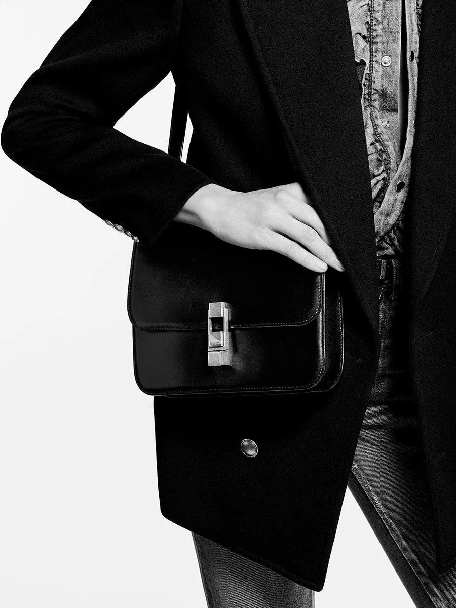 Le Carré Satchel in Box Saint Laurent Leather