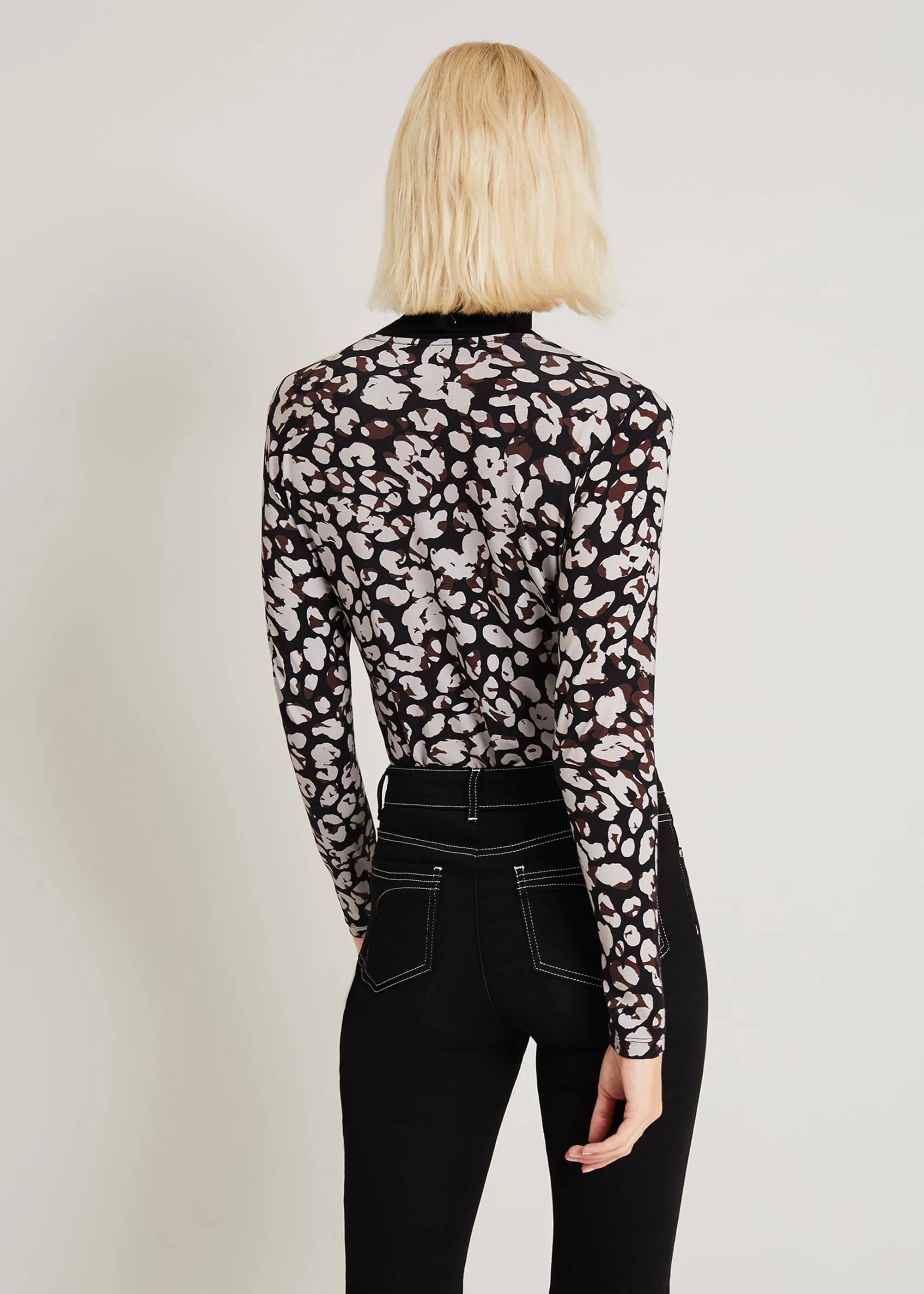 Lina Print Turtleneck Top