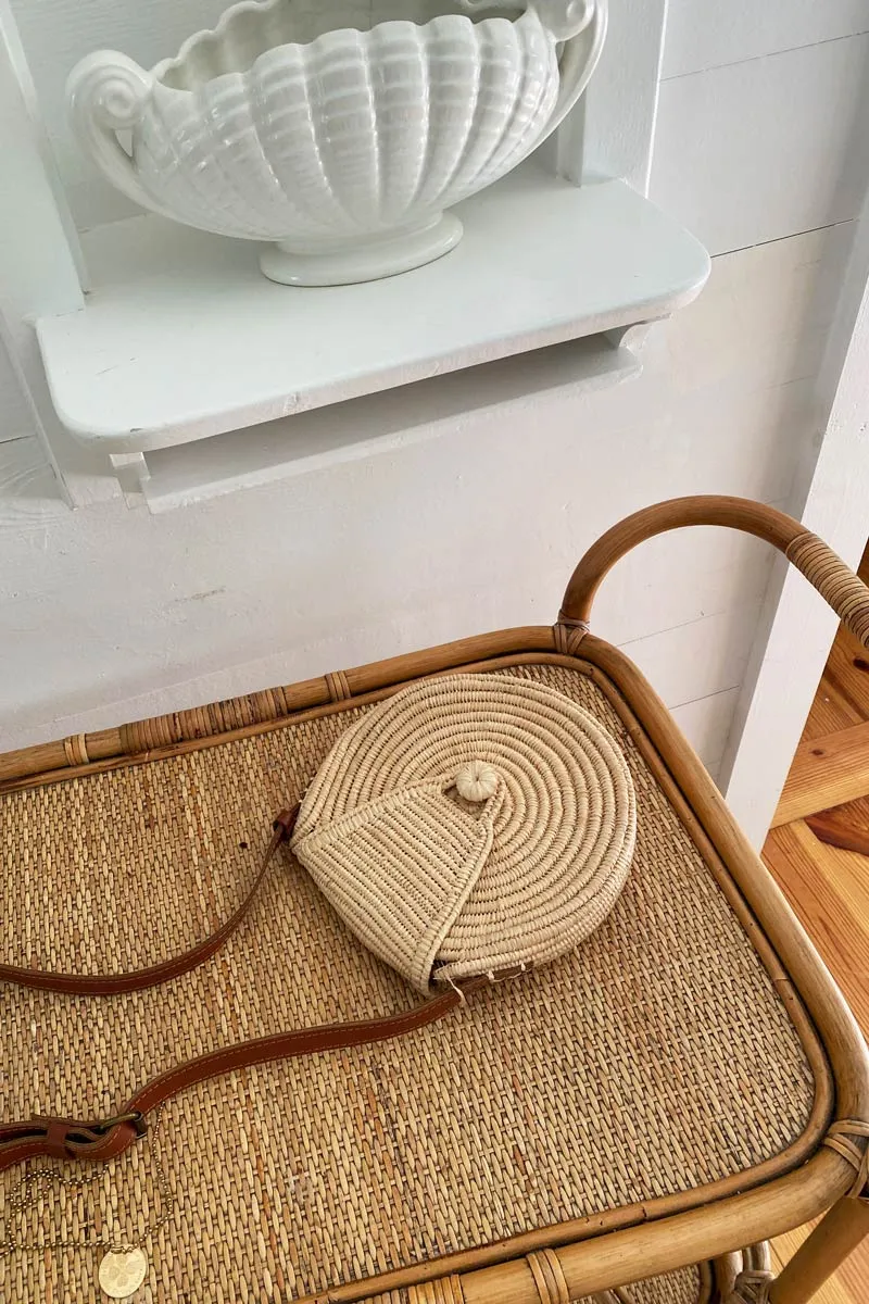 Little Round Crossbody Bag - Natural