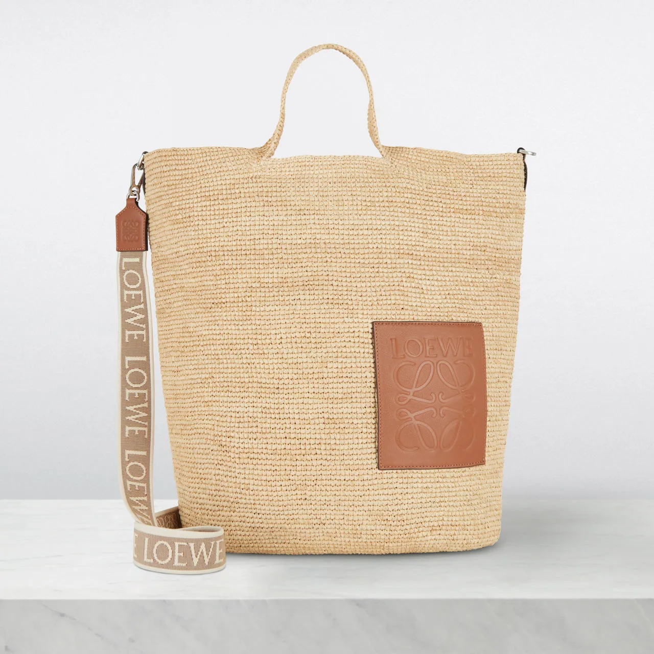 LOEWE PAULAS IBIZA 2024 Large Raffia Tote Bag - NaturalTan