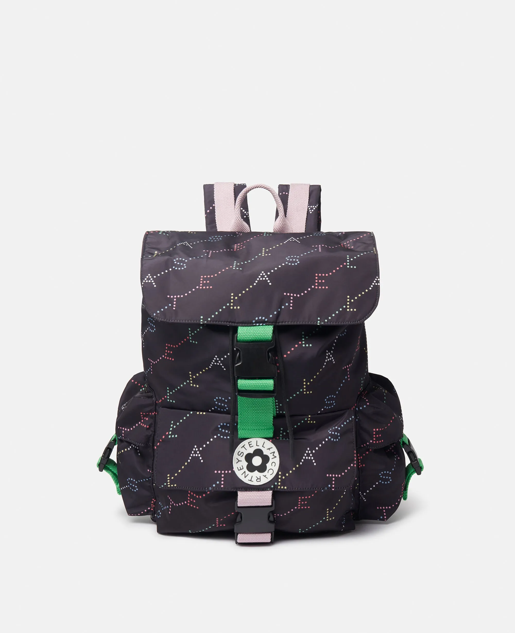 Logo Print Buckle Backpack