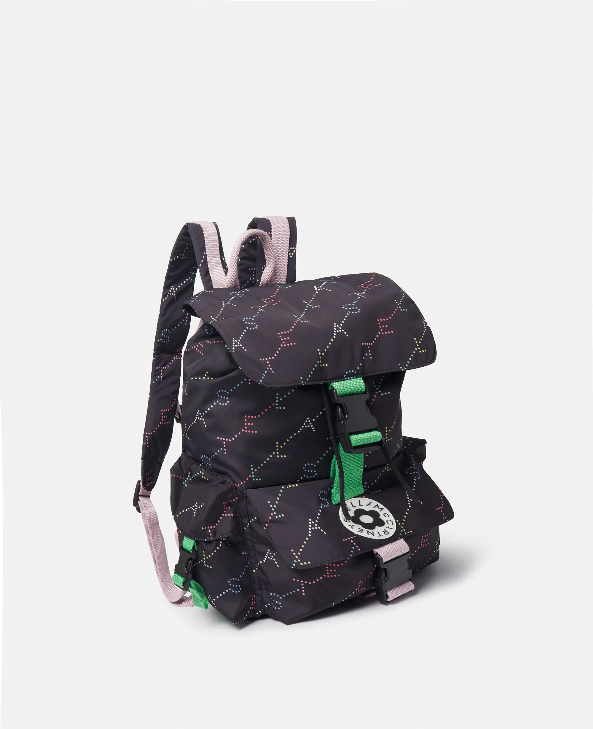 Logo Print Buckle Backpack