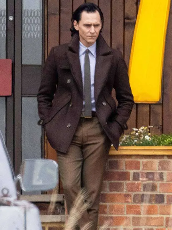 Loki S02 Tom Hiddleston Brown Peacoat