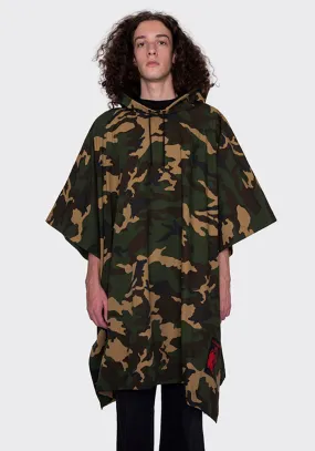 LU'U DAN MC005_CC OVERSIZED PONCHO CAMO